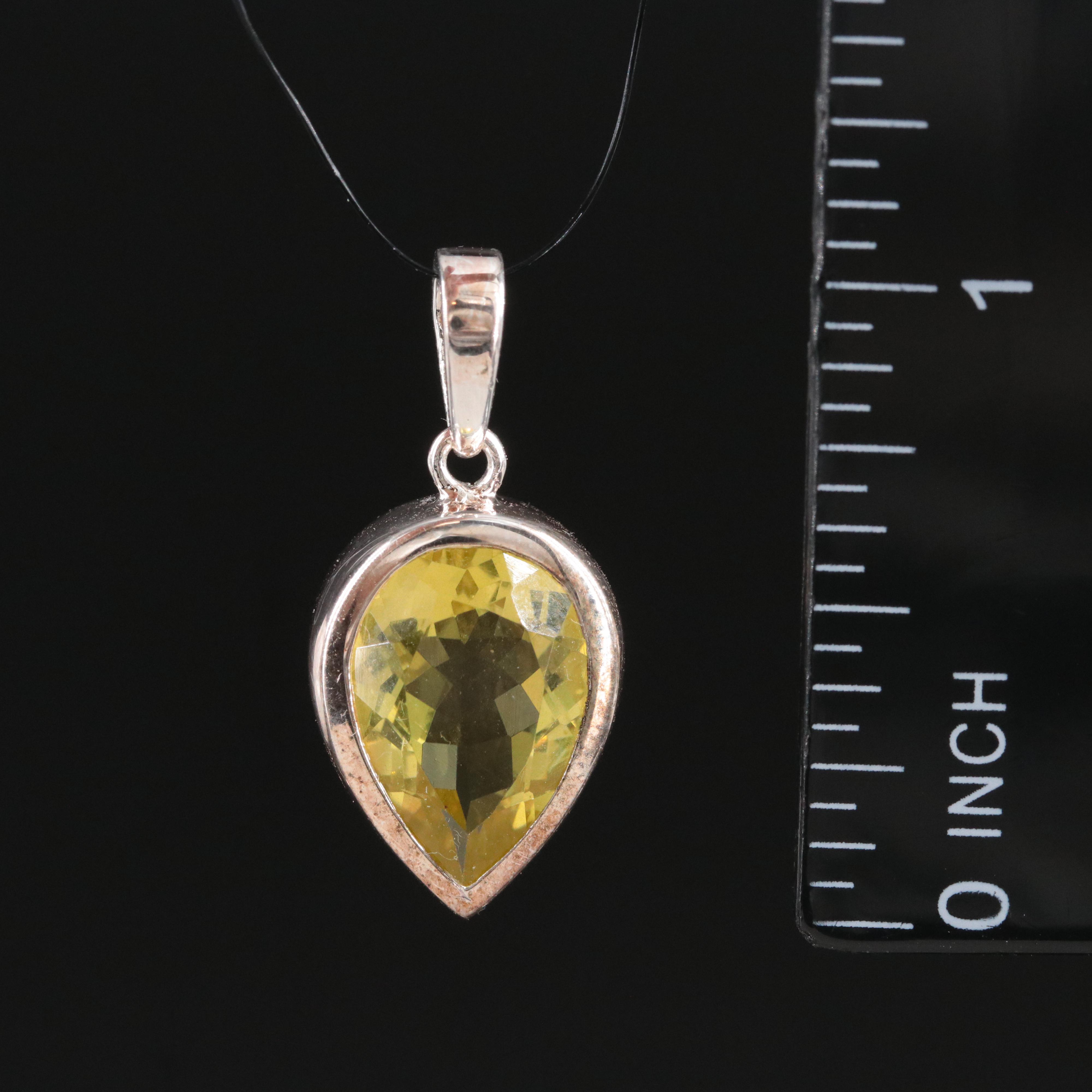 Sterling Citrine Pendant