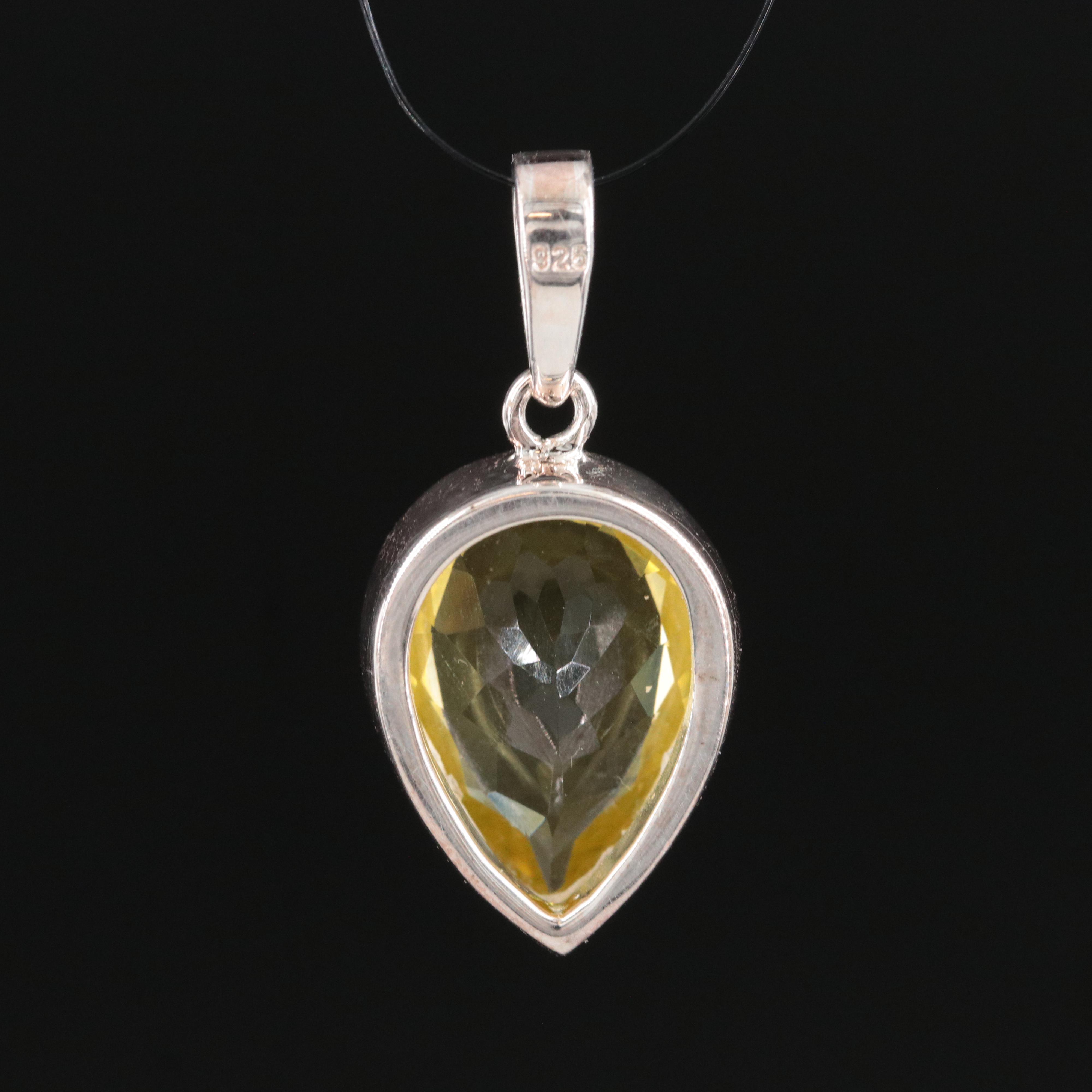 Sterling Citrine Pendant