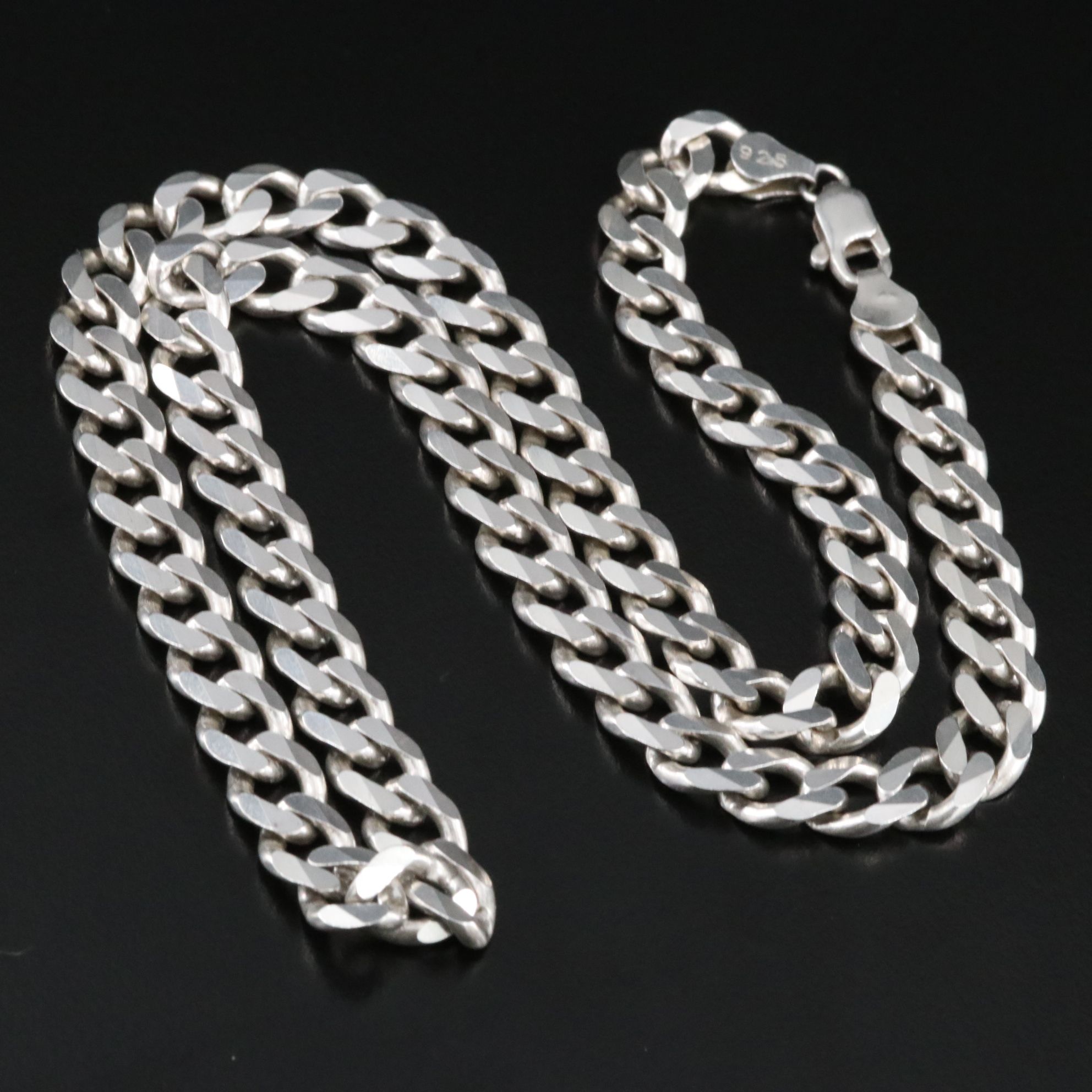 Sterling Curb Chain Necklace