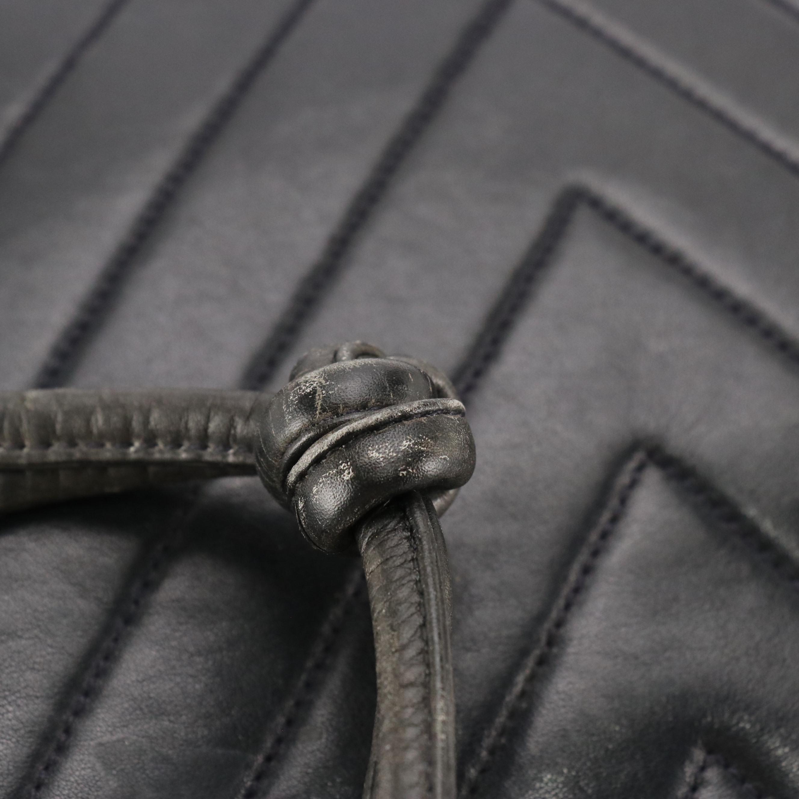 Chanel Zippered Shoulder Bag in Chevron Stitched Lambskin Leather