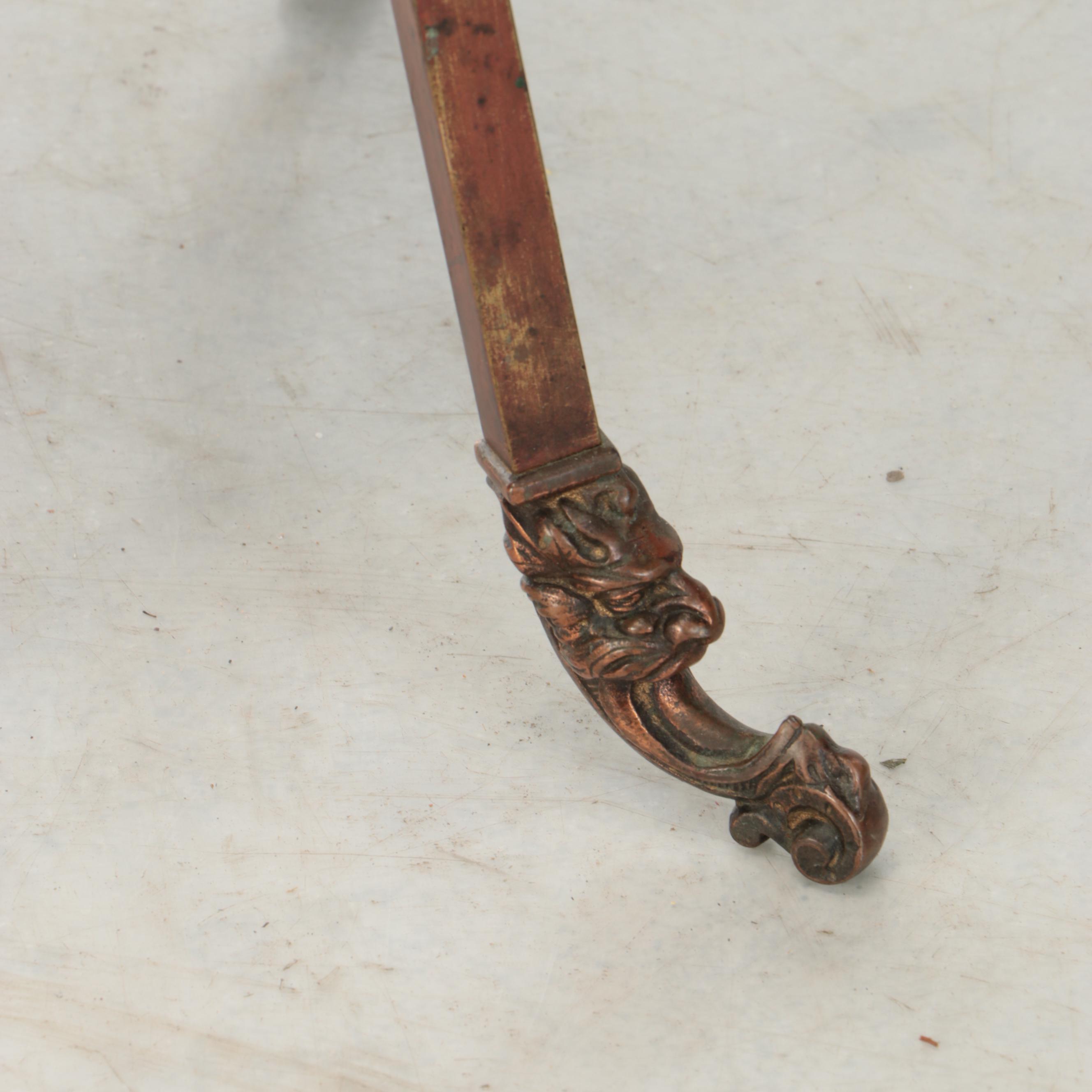 Victorian Style Marble and Brass Plant Stand