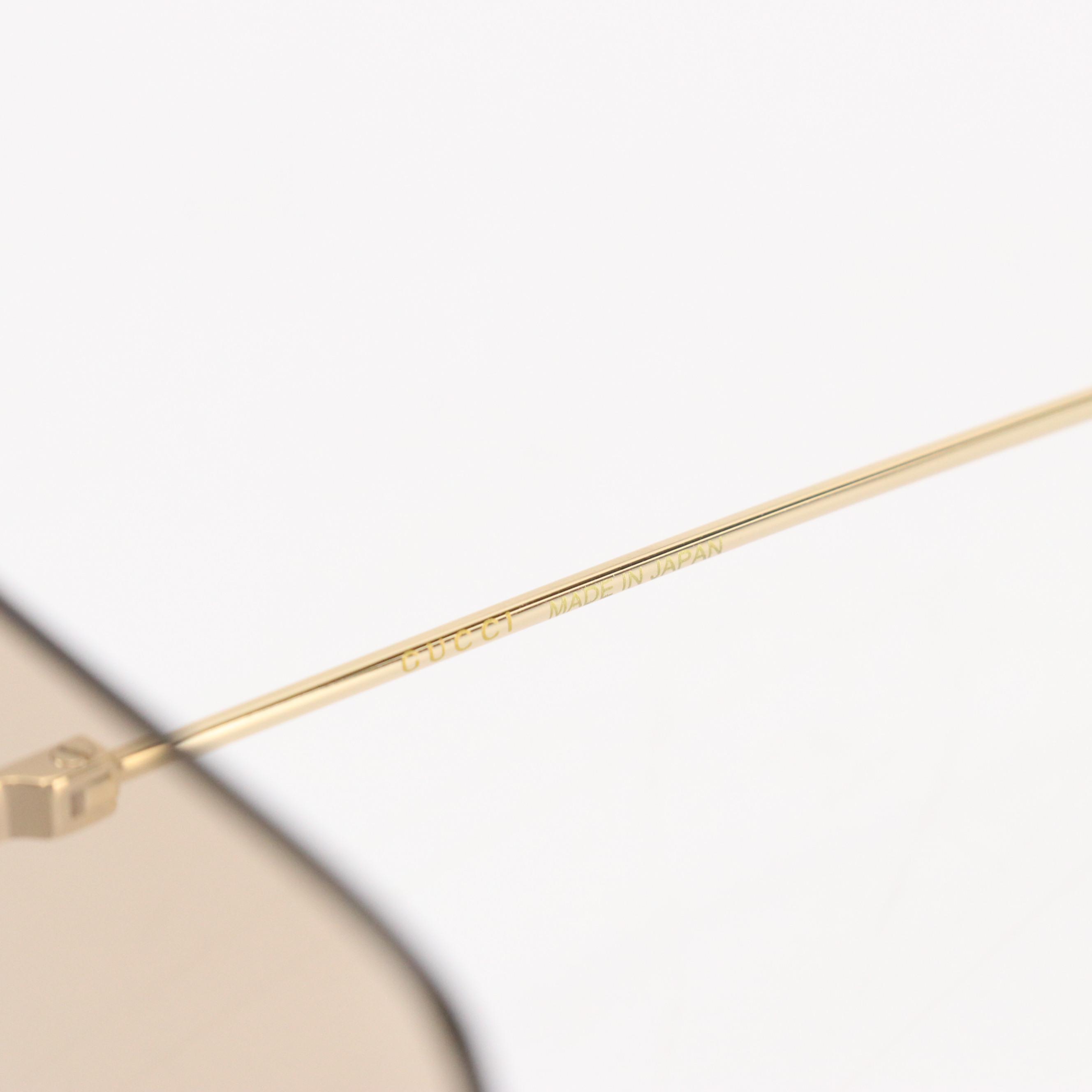 Gucci GG1147S 003 Oversized Rimless Square Sunglasses in Case