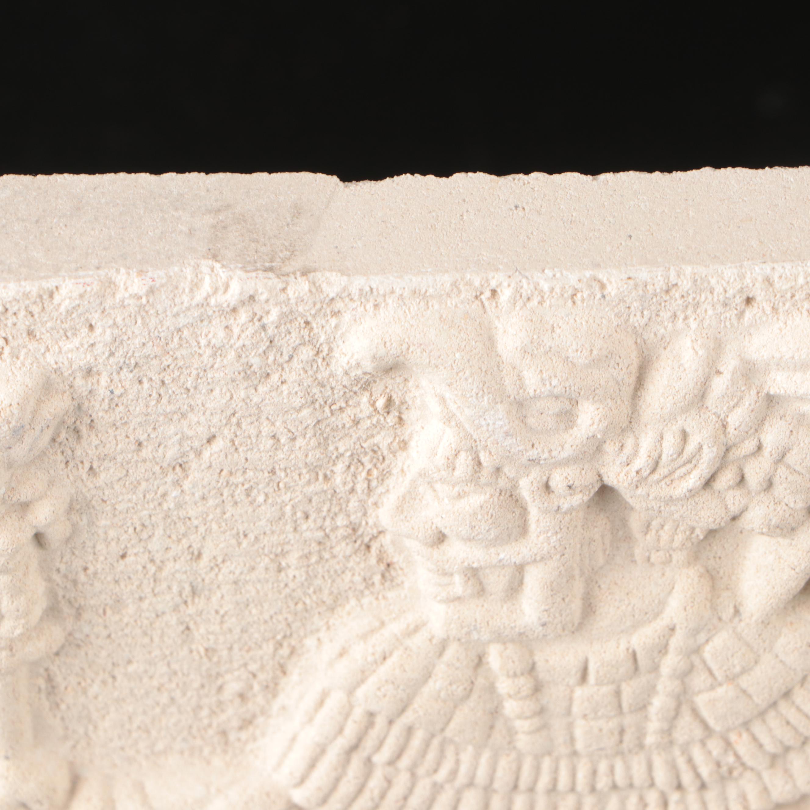 Renato Dorfman Galeria "Dios Jaguar" and "El Guardian" Carved Concrete Tiles