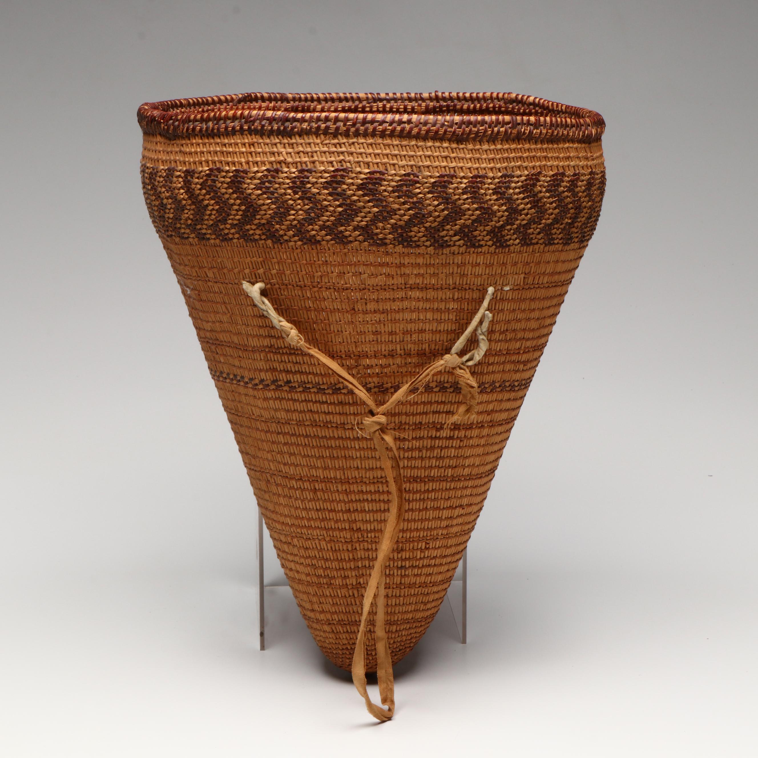 Indigenous California Conical Burden Basket
