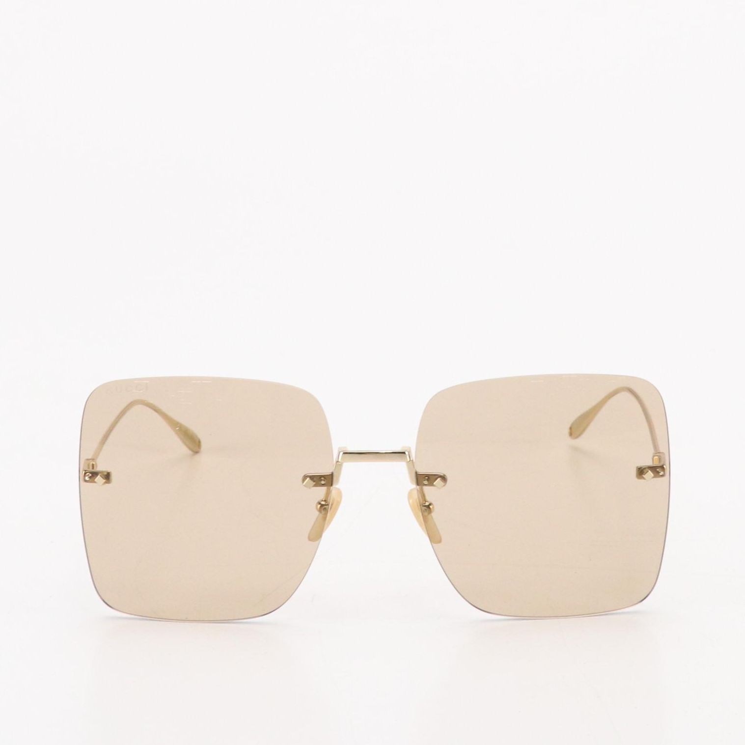 Gucci GG1147S 003 Oversized Rimless Square Sunglasses in Case