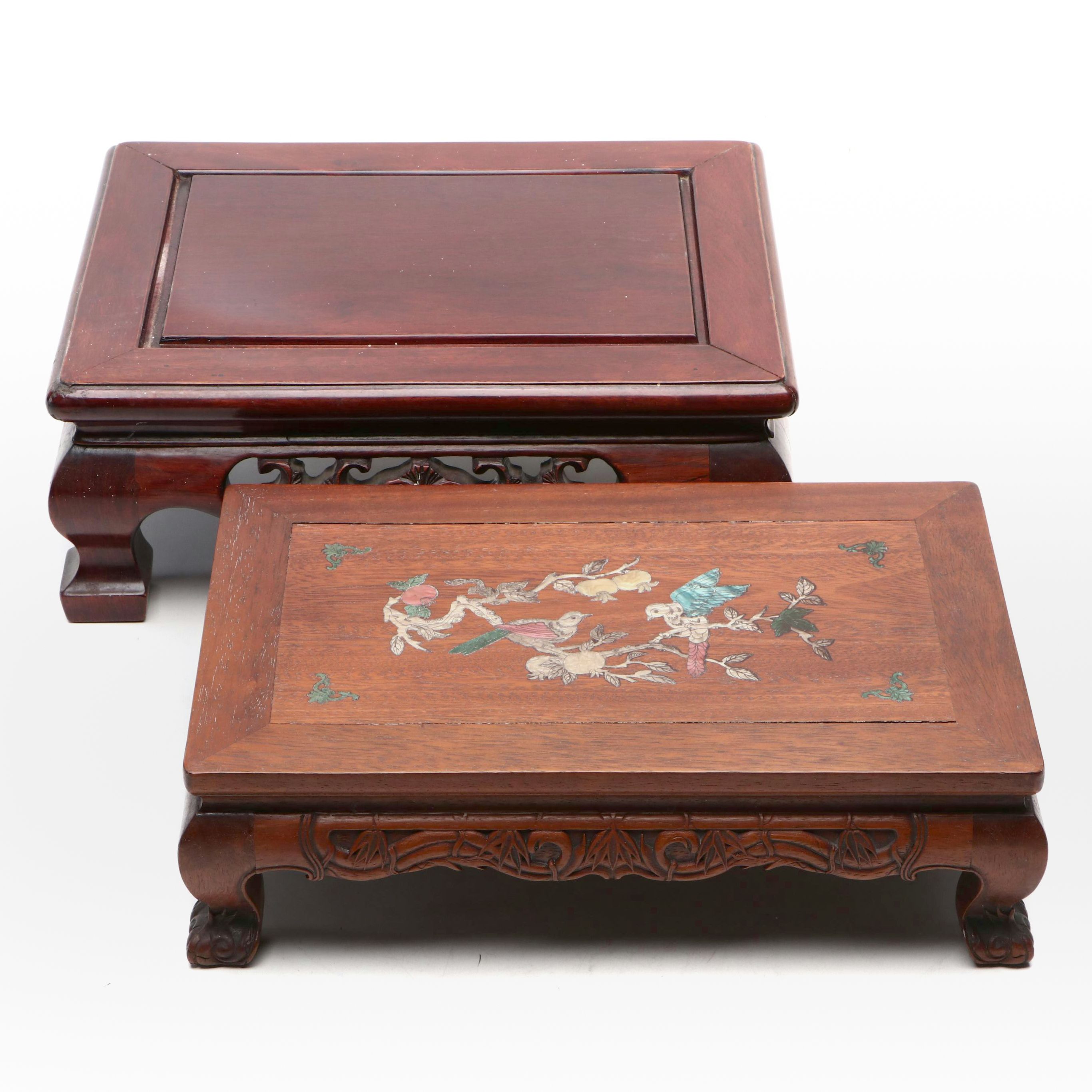 Chinese Carved Wooden Platforms