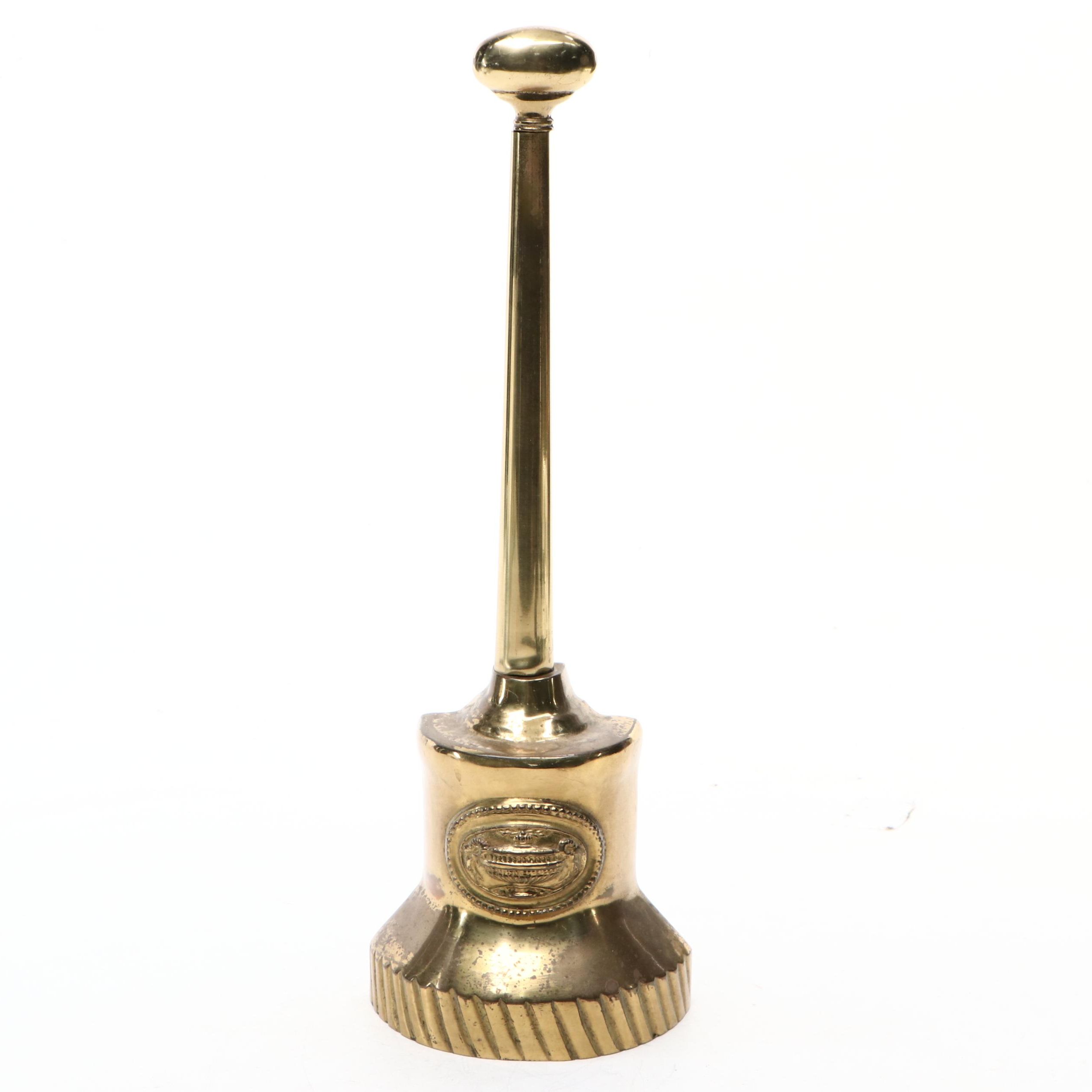 Neoclassical Style Brass Doorstop, 20th Century