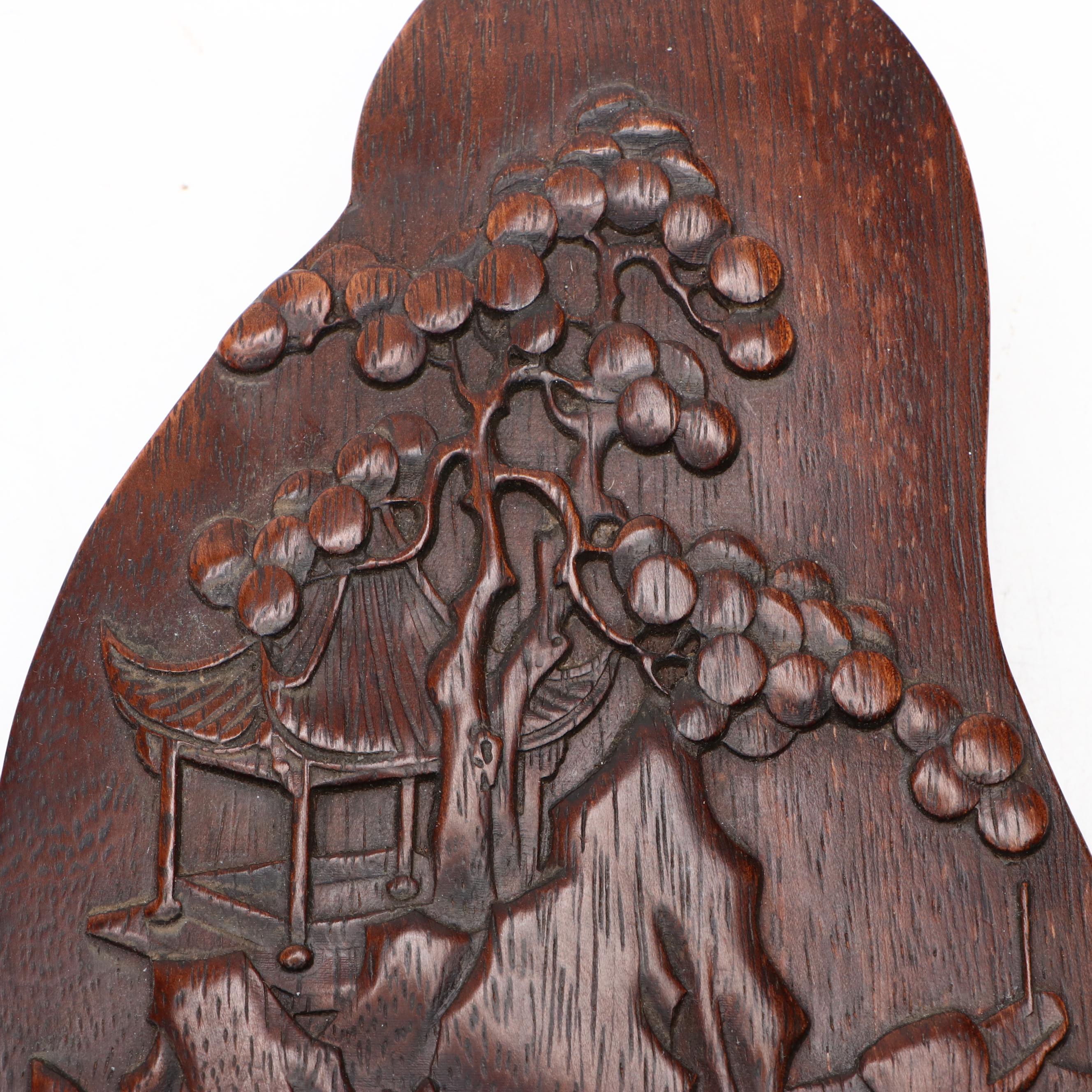 Chinese Pictorial Wood Ink Stones