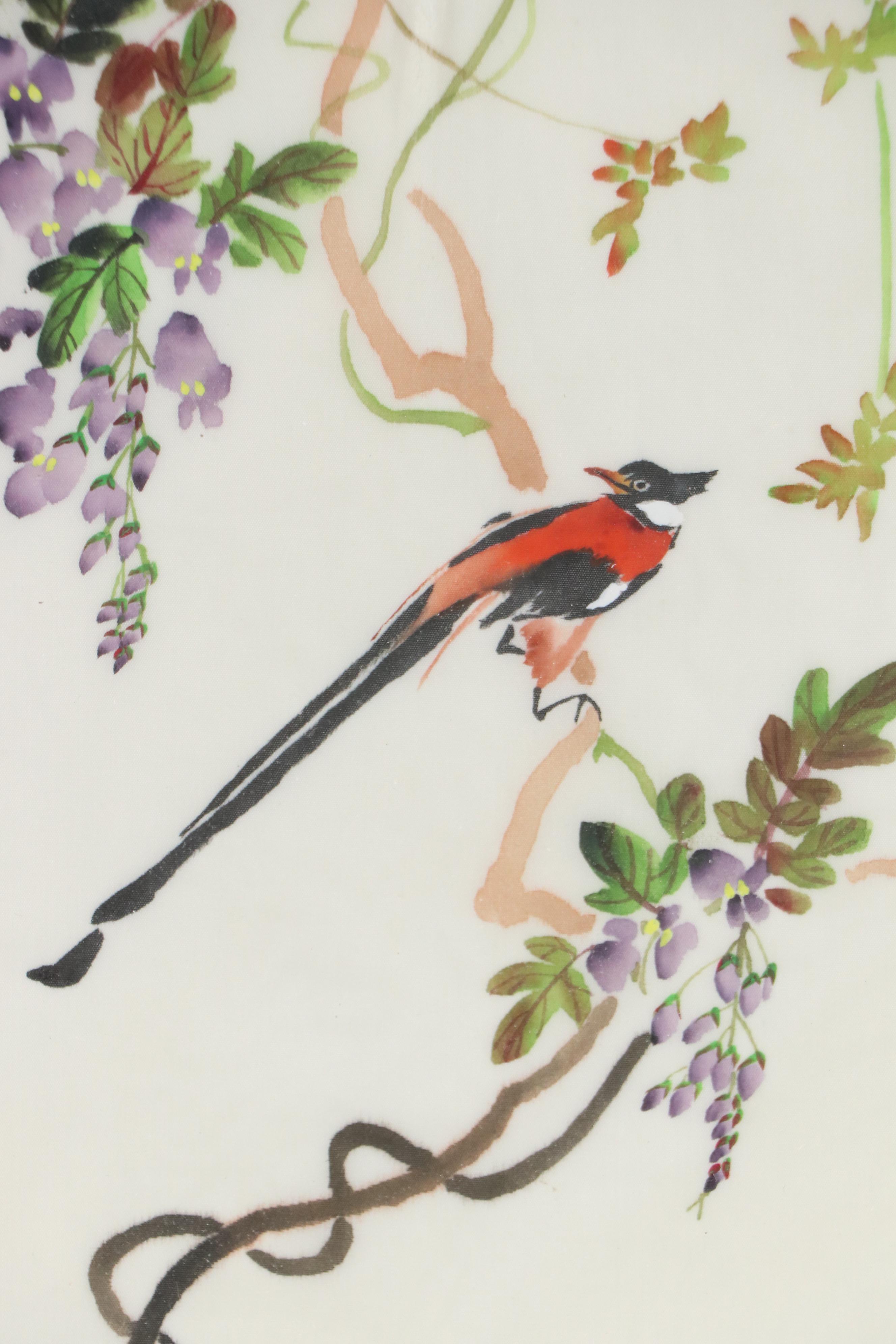 East Asian Botanical Watercolor Painting, Early 20th Century