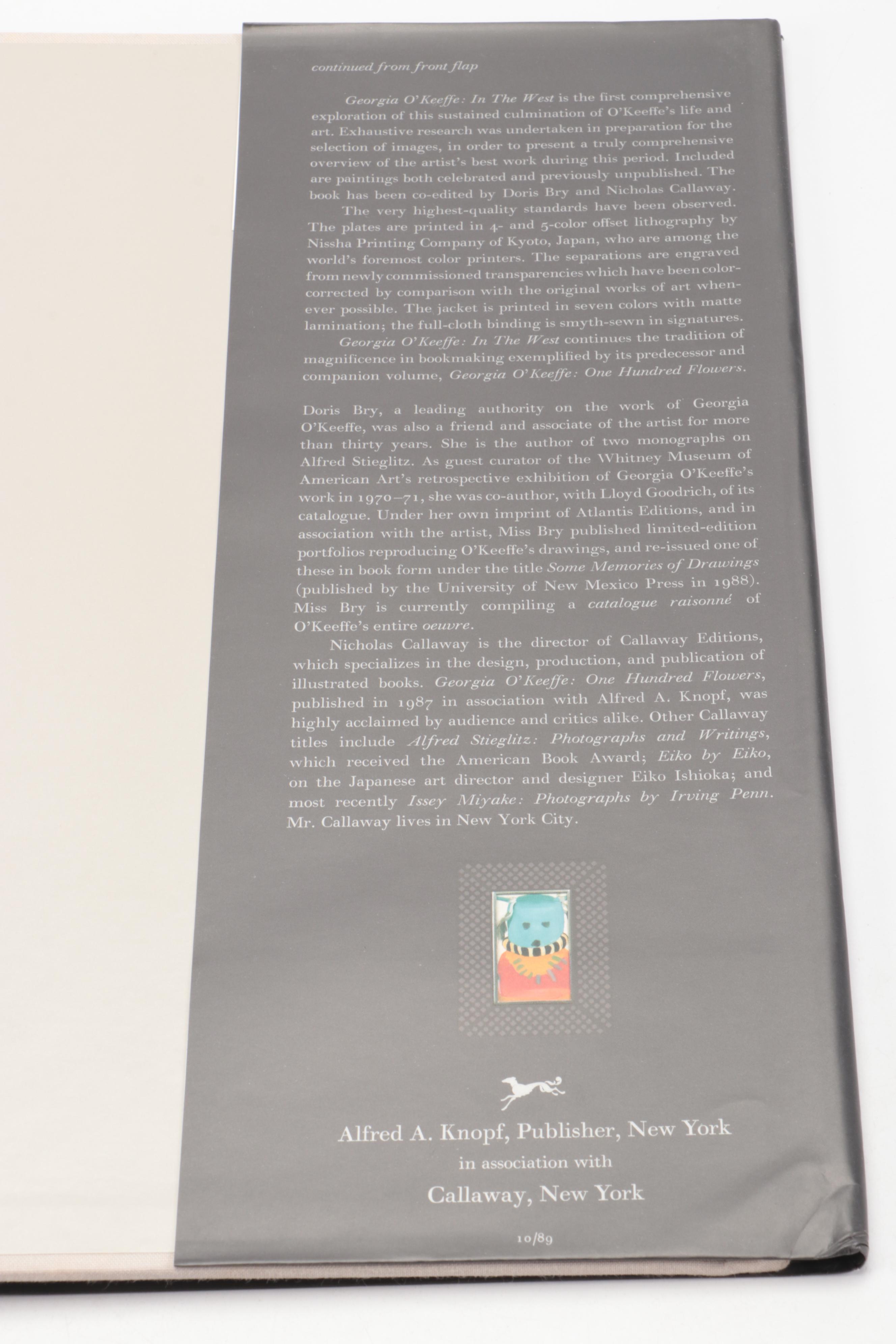 First Edition "Georgia O'Keeffe: In the West" Edited by Bry and Callaway, 1989