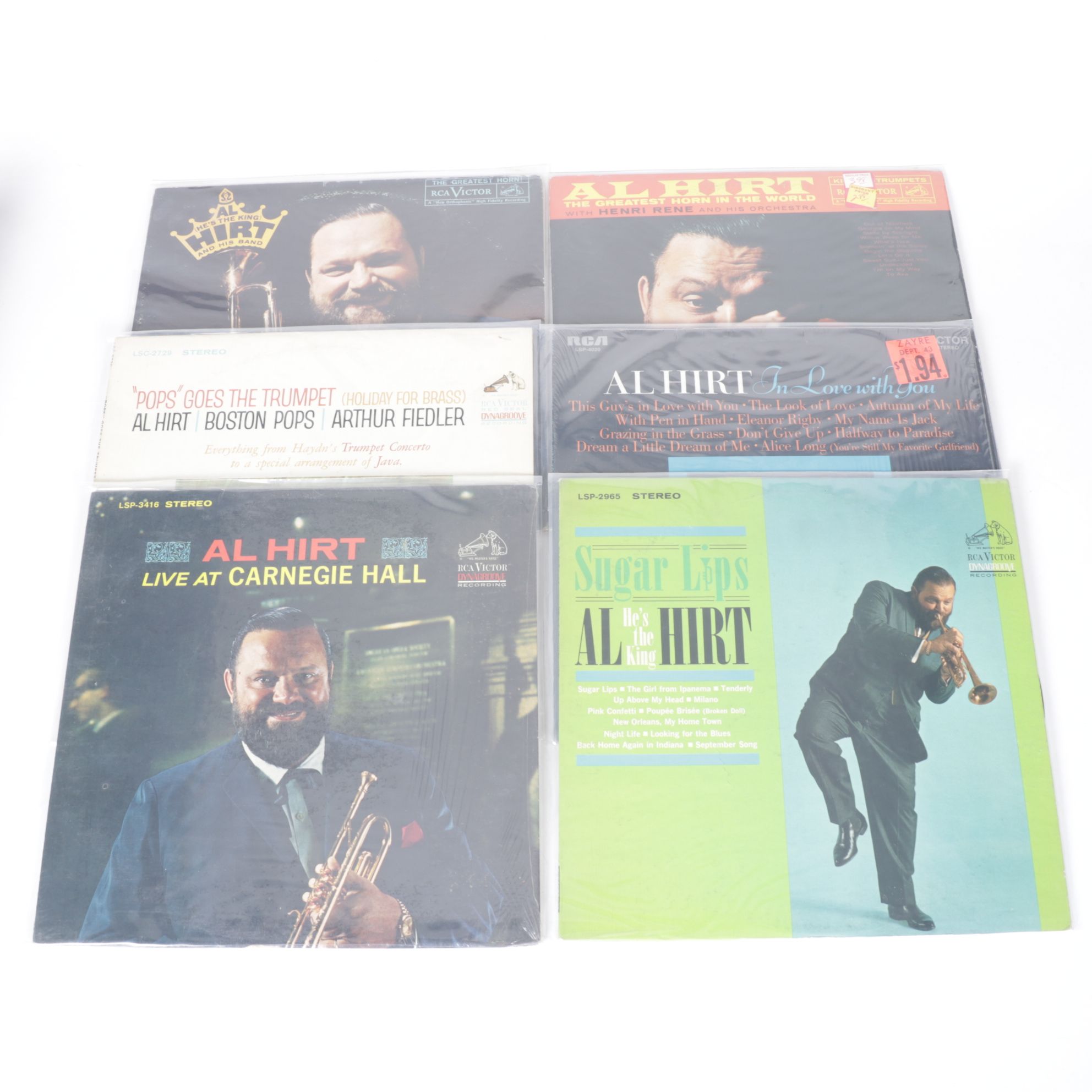 Al Hirt & Billy Vaughn Vinyl Record Albums