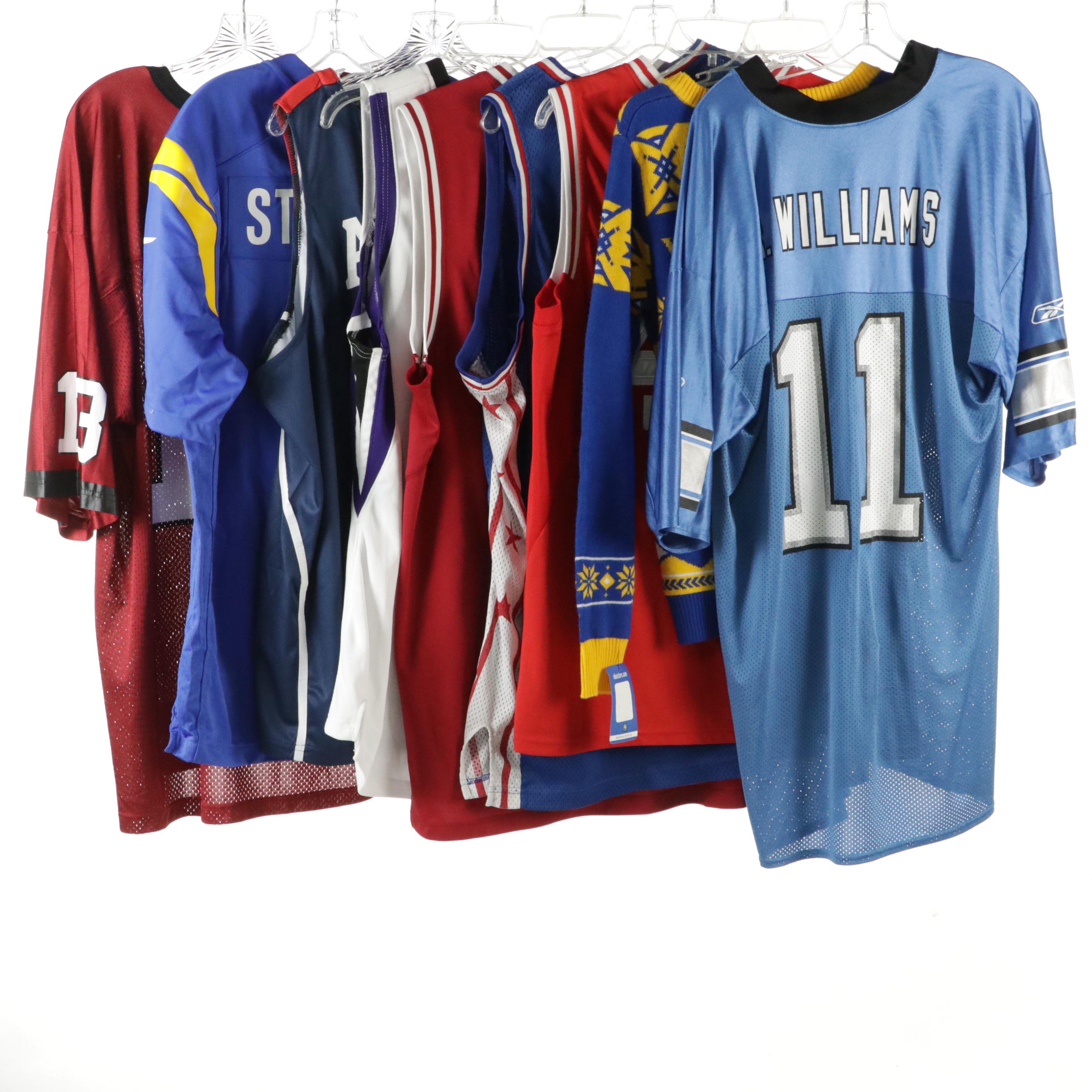 Los Angeles Rams, Philadelphia 76ers, Detroit Lions, and More Sports Jerseys