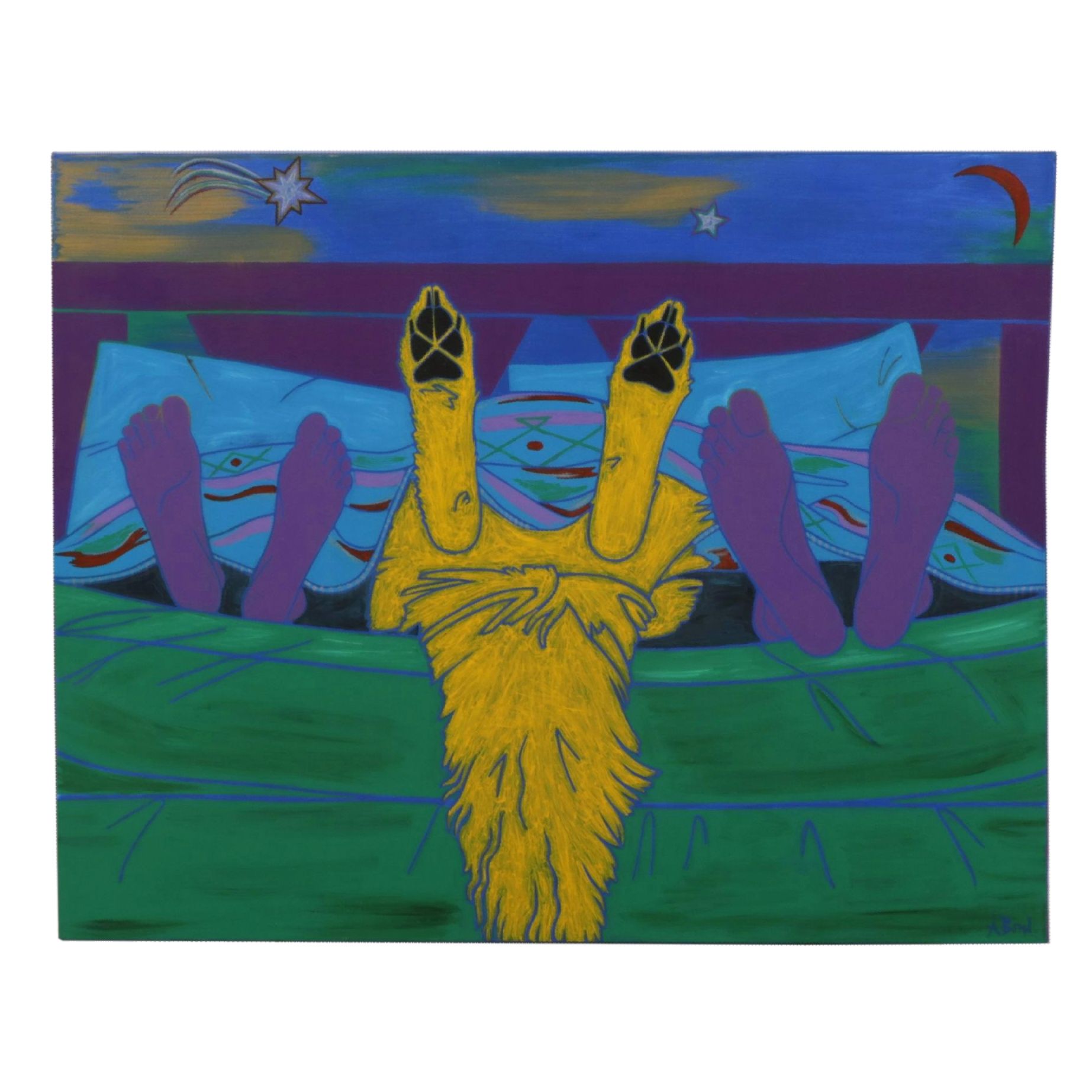 Angela Bond Stylized Acrylic Painting "Bad Romance," 2013