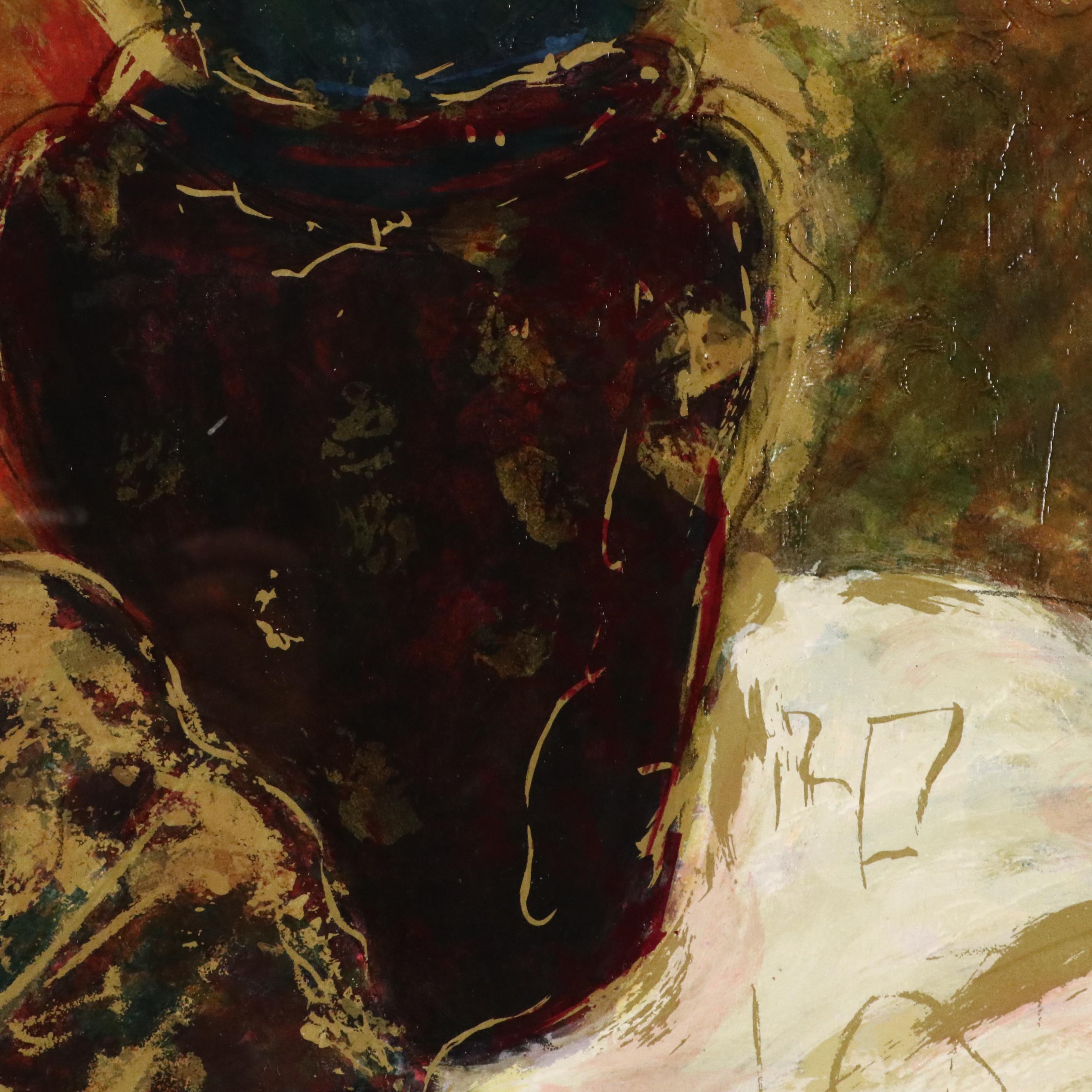 Roy Fairchild Woodard Serigraph "Red Flowers," Circa 1990