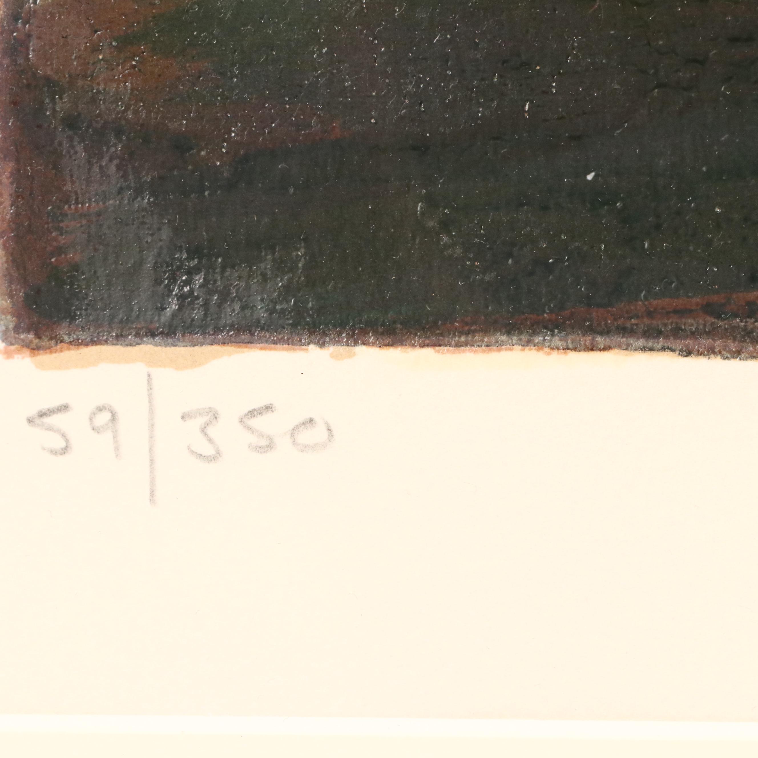 Roy Fairchild Woodard Serigraph "Red Flowers," Circa 1990