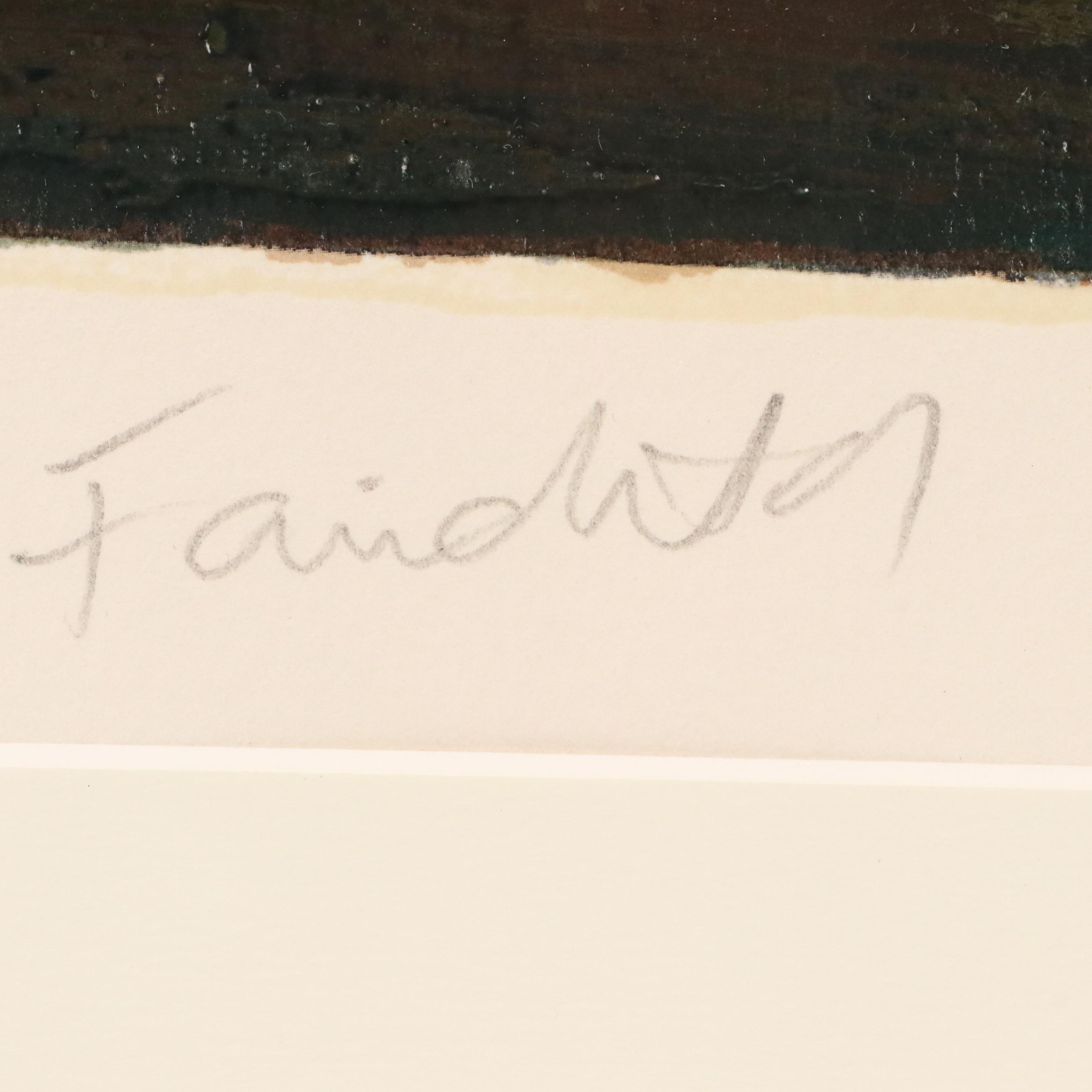 Roy Fairchild Woodard Serigraph "Red Flowers," Circa 1990