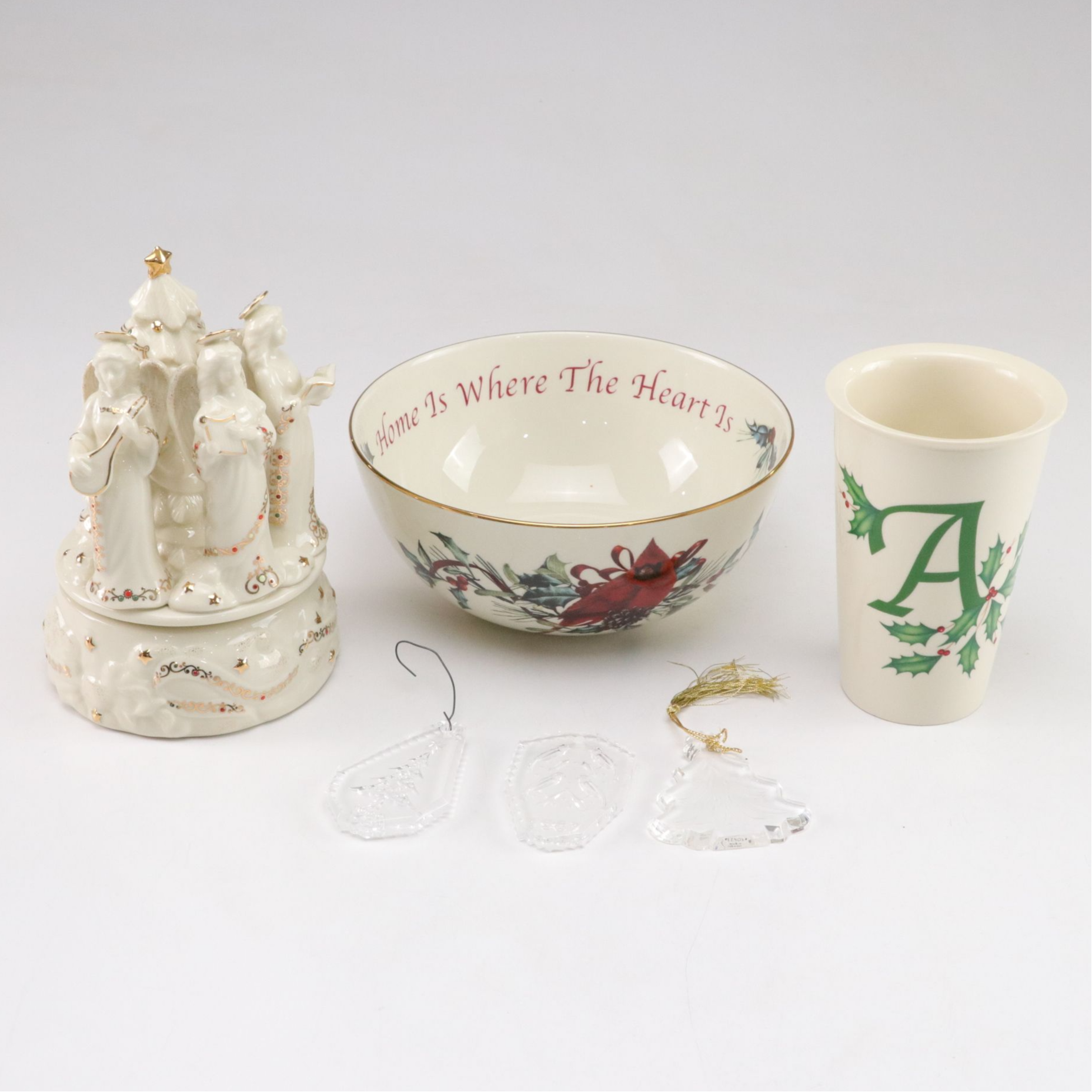 Lenox "Angels We Have Heard..." Musical Figurine & Other Christmas Decor