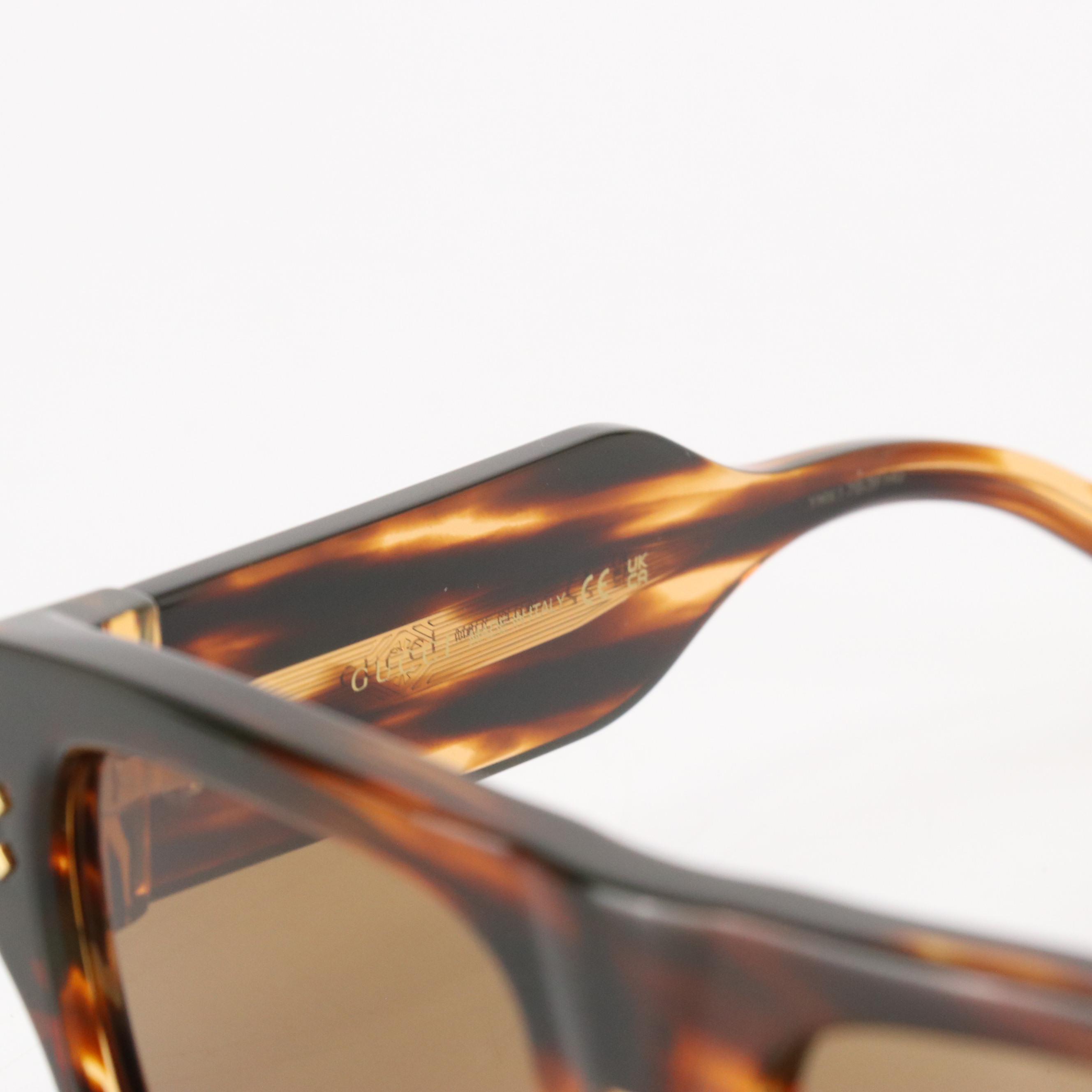 Gucci GG1311S Grey Ruthenium Aviator Sunglasses with Case