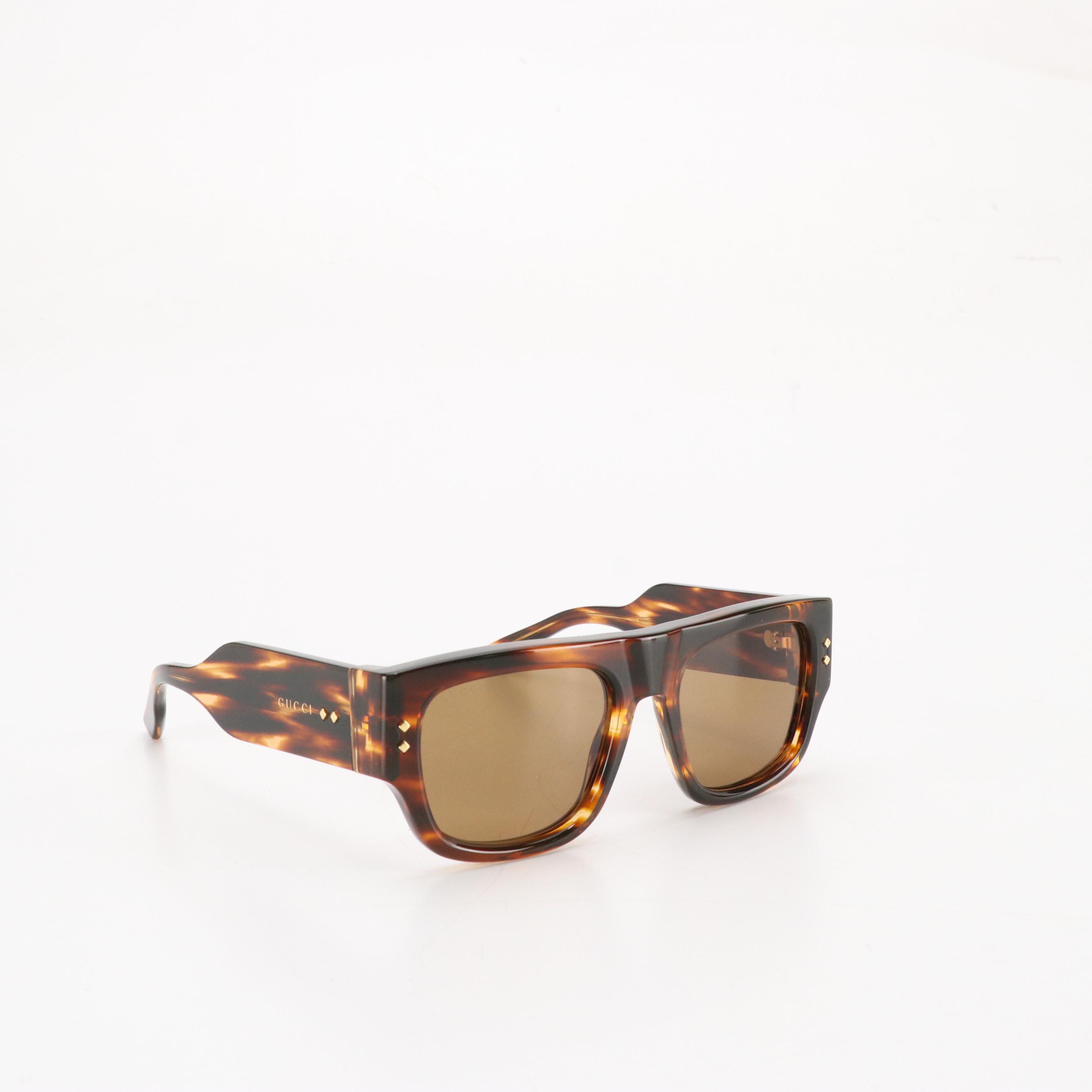 Gucci GG1311S Grey Ruthenium Aviator Sunglasses with Case