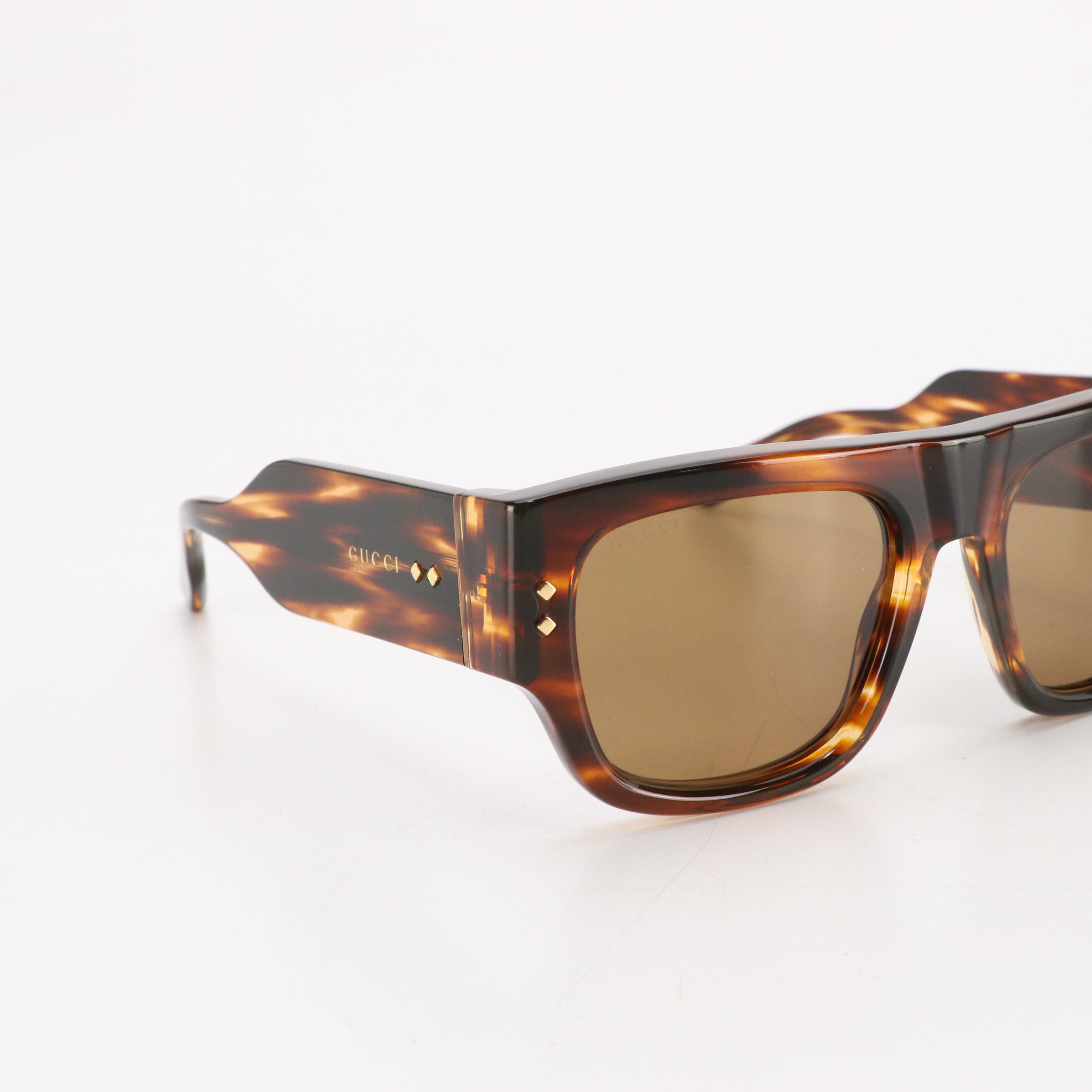 Gucci GG1311S Grey Ruthenium Aviator Sunglasses with Case