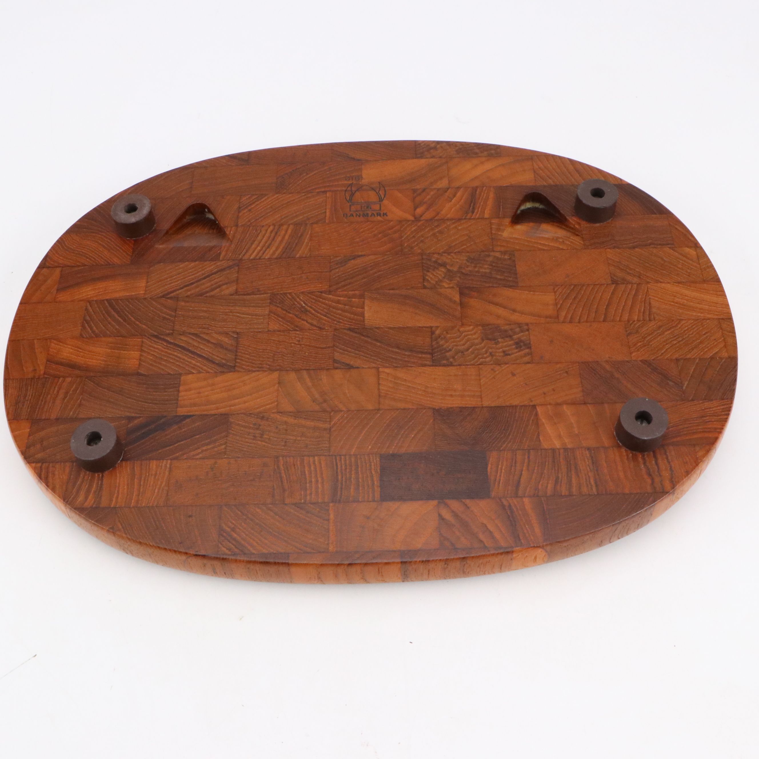 Danish Modern Digsmed Footed Teak and Other Wood Cutting Boards