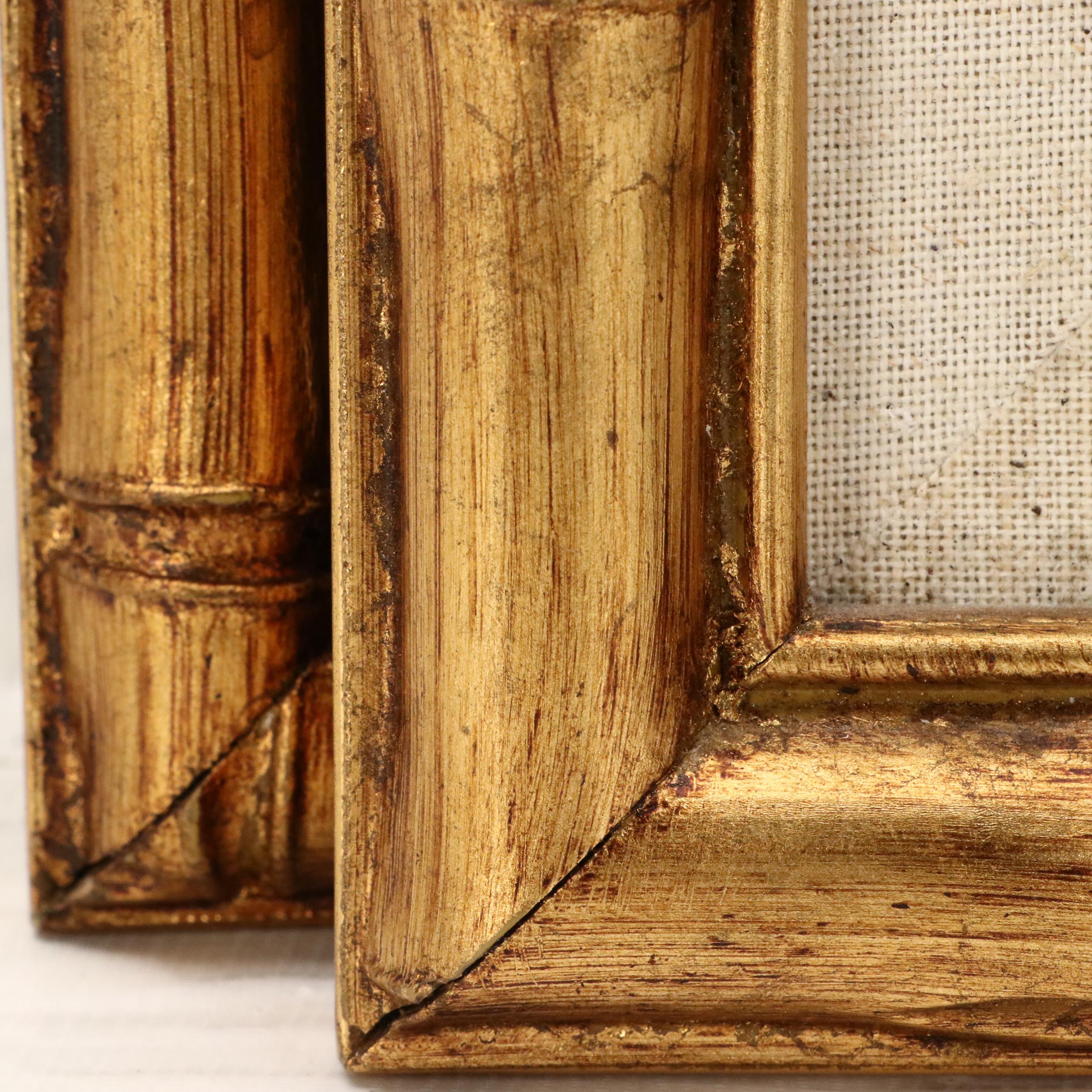 East Asian Acrylic Paintings of Women Wandering Amidst Flowers, 20th Century