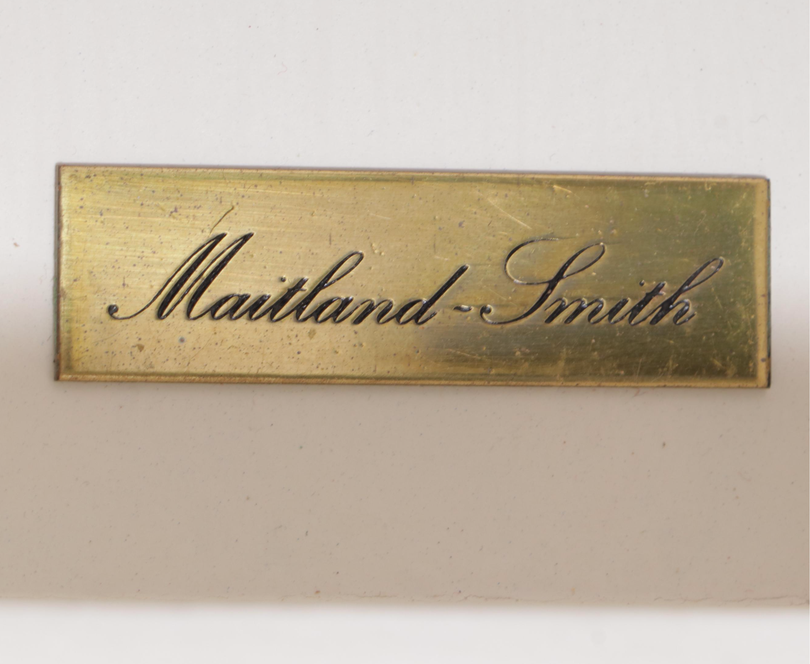 Maitland-Smith Seashell Handled and Painted Narrow Chest of Drawers