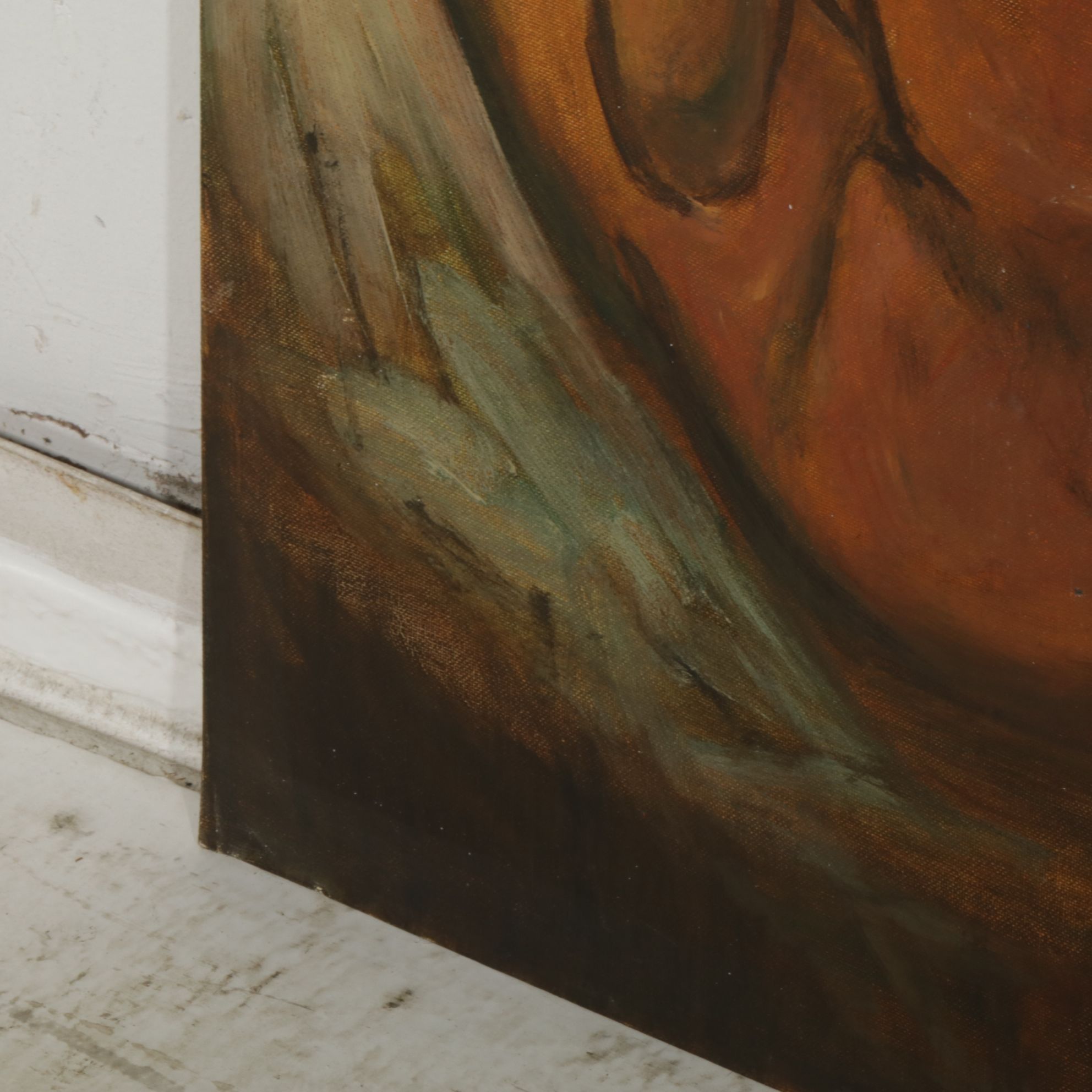 Nude Modern Oil Painting, Mid to Late 20th Century