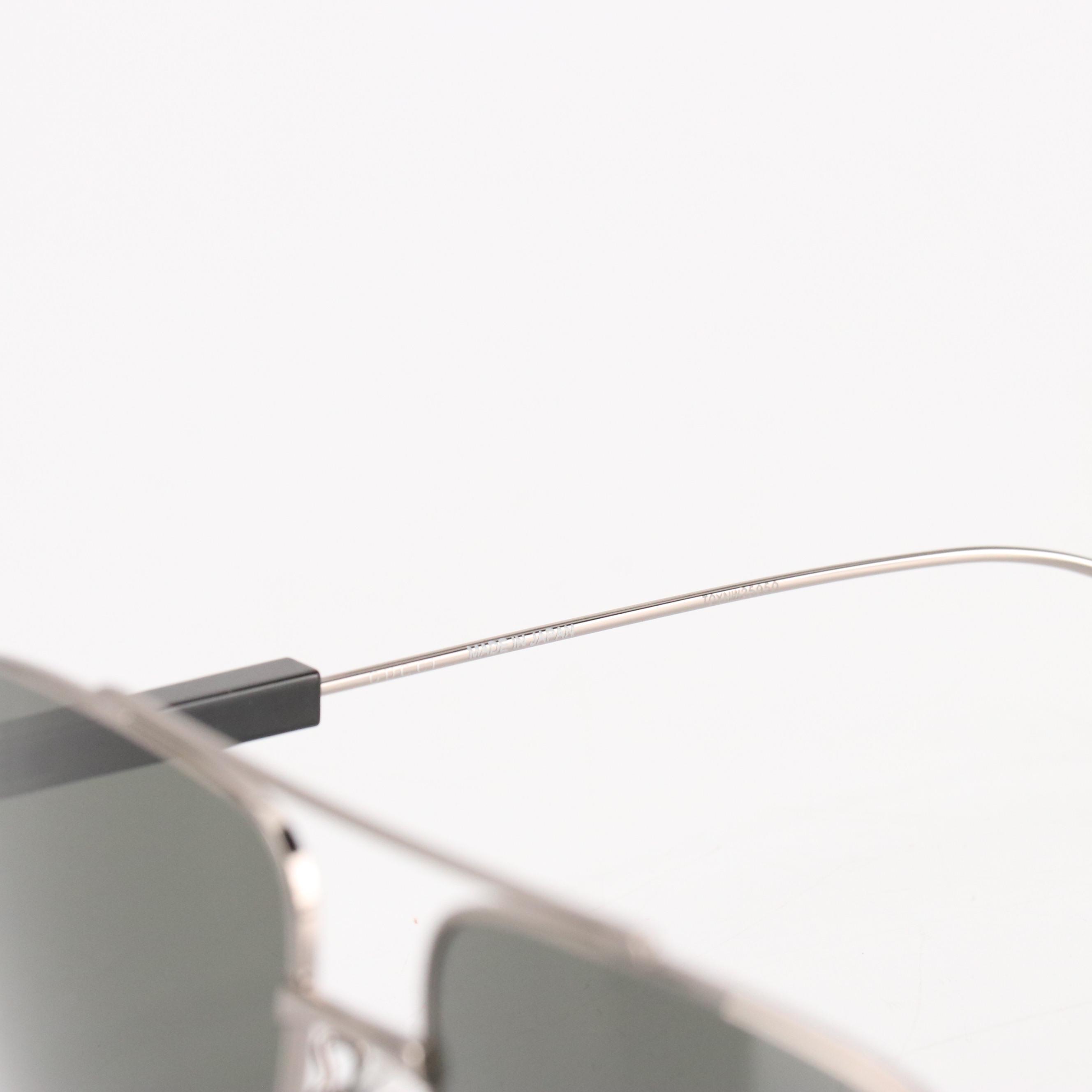 Gucci GG1311S 001 Gray Lens Ruthenium Framed Aviator Sunglasses with Case