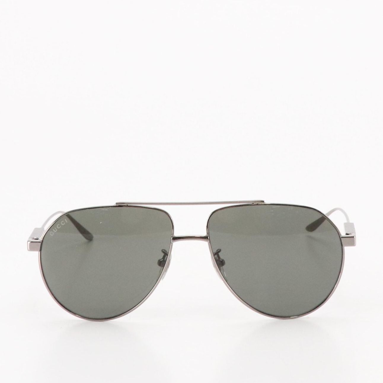 Gucci GG1311S 001 Gray Lens Ruthenium Framed Aviator Sunglasses with Case
