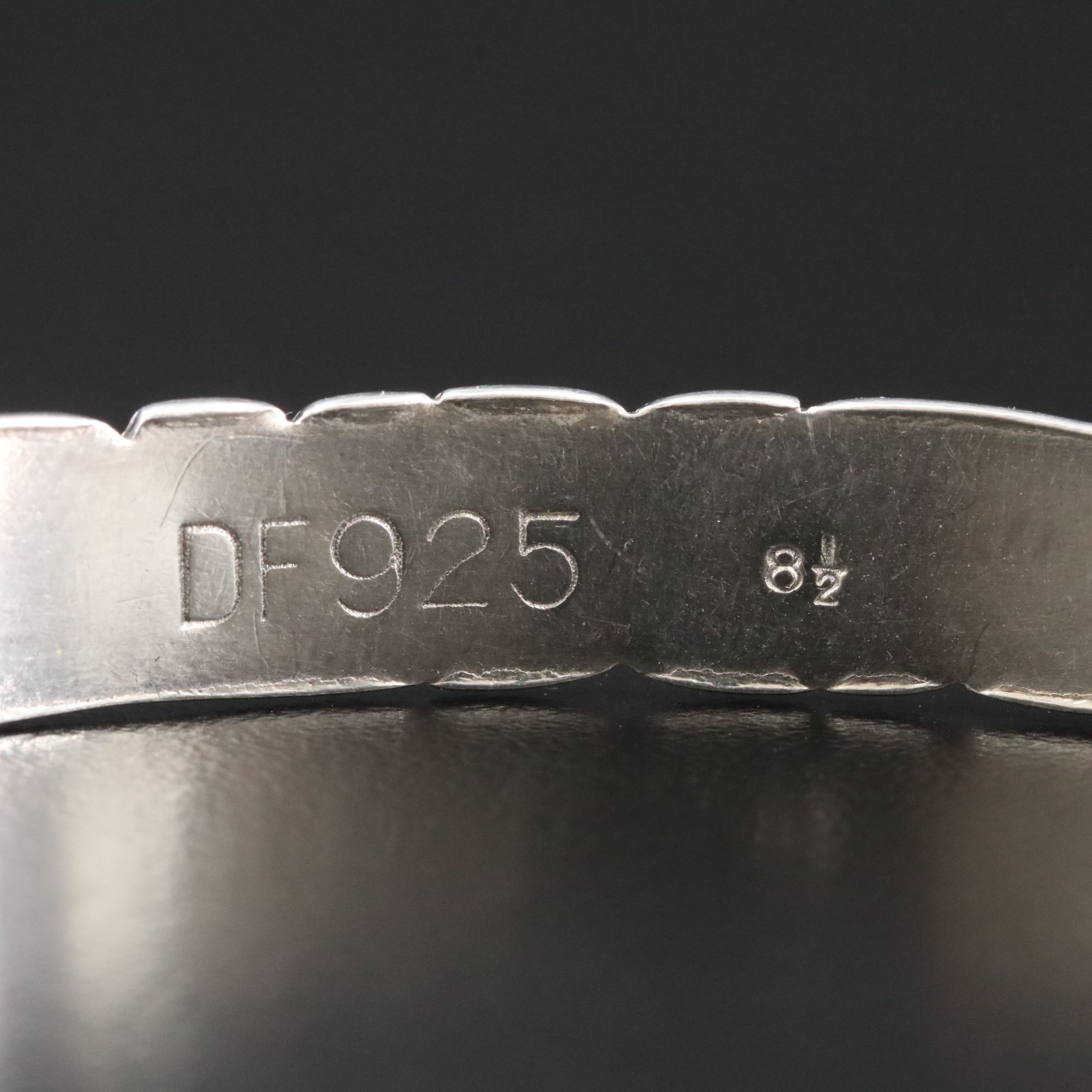 Western Sterling Etched Bangle