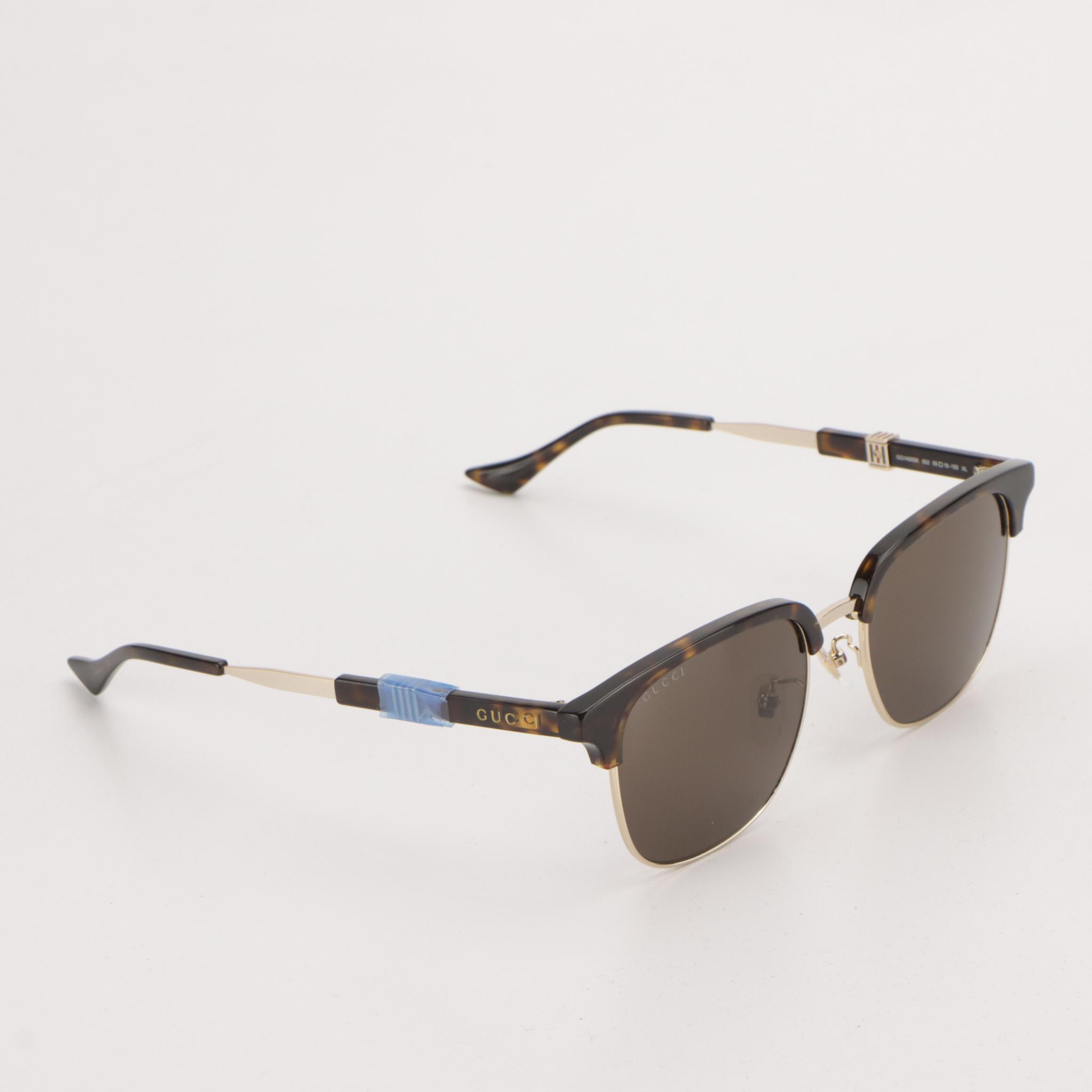 Gucci GG1499SK 002 Square Havana Sunglasses in Case