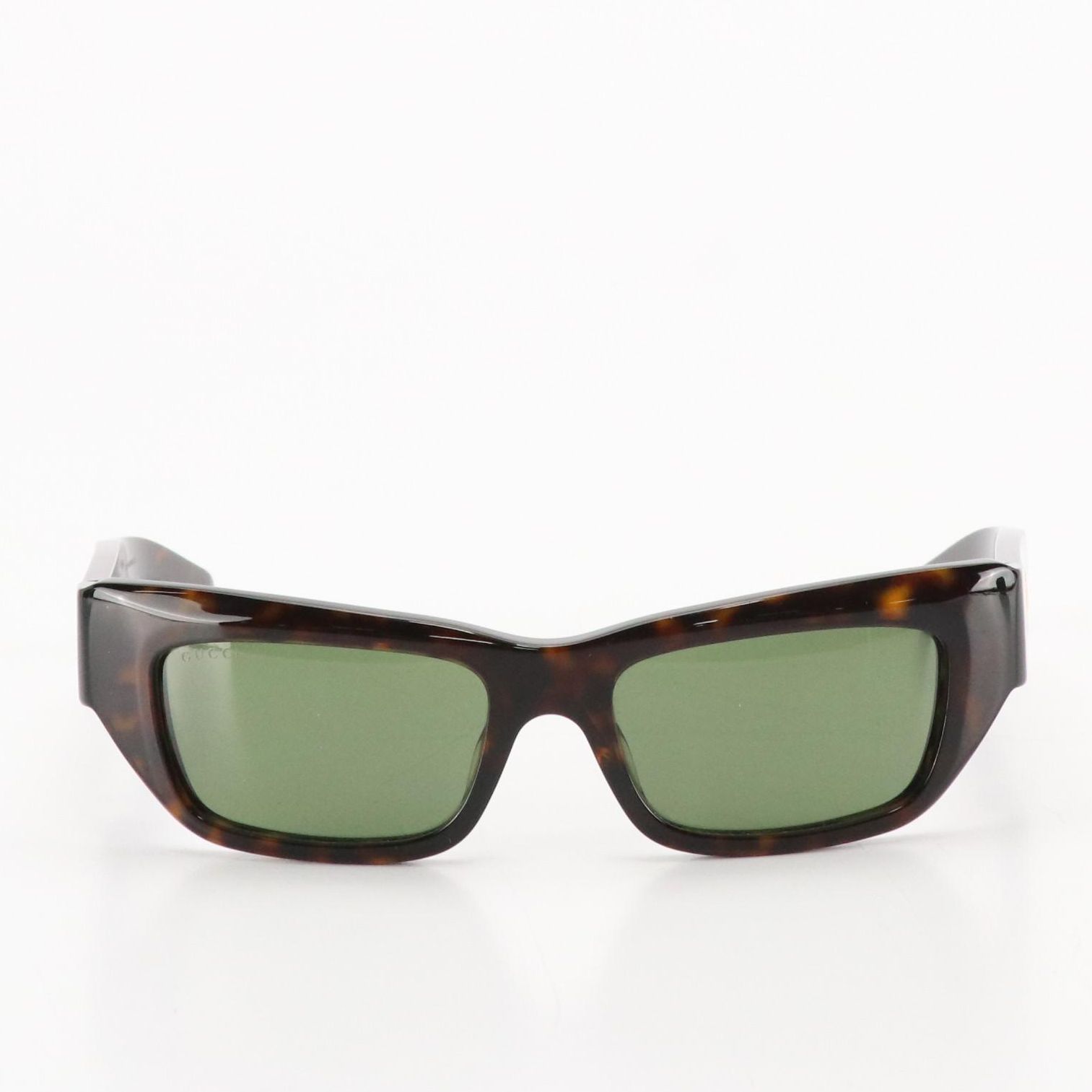 Gucci GG1296S 004 Havana Rectangular Shield Sunglasses in Case