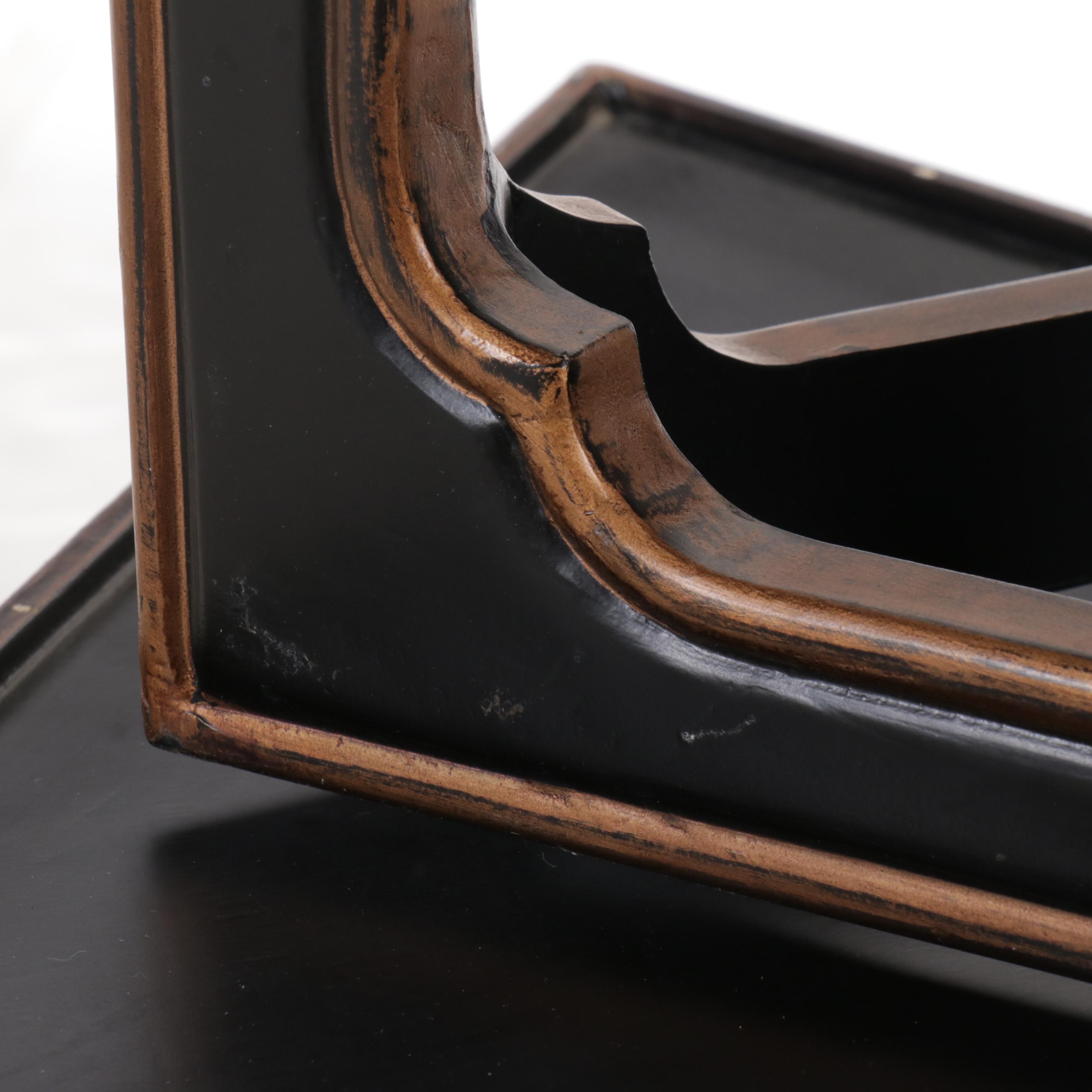 Set of Five Interlude Home Inc. Chinese Lacquered Plant Stands