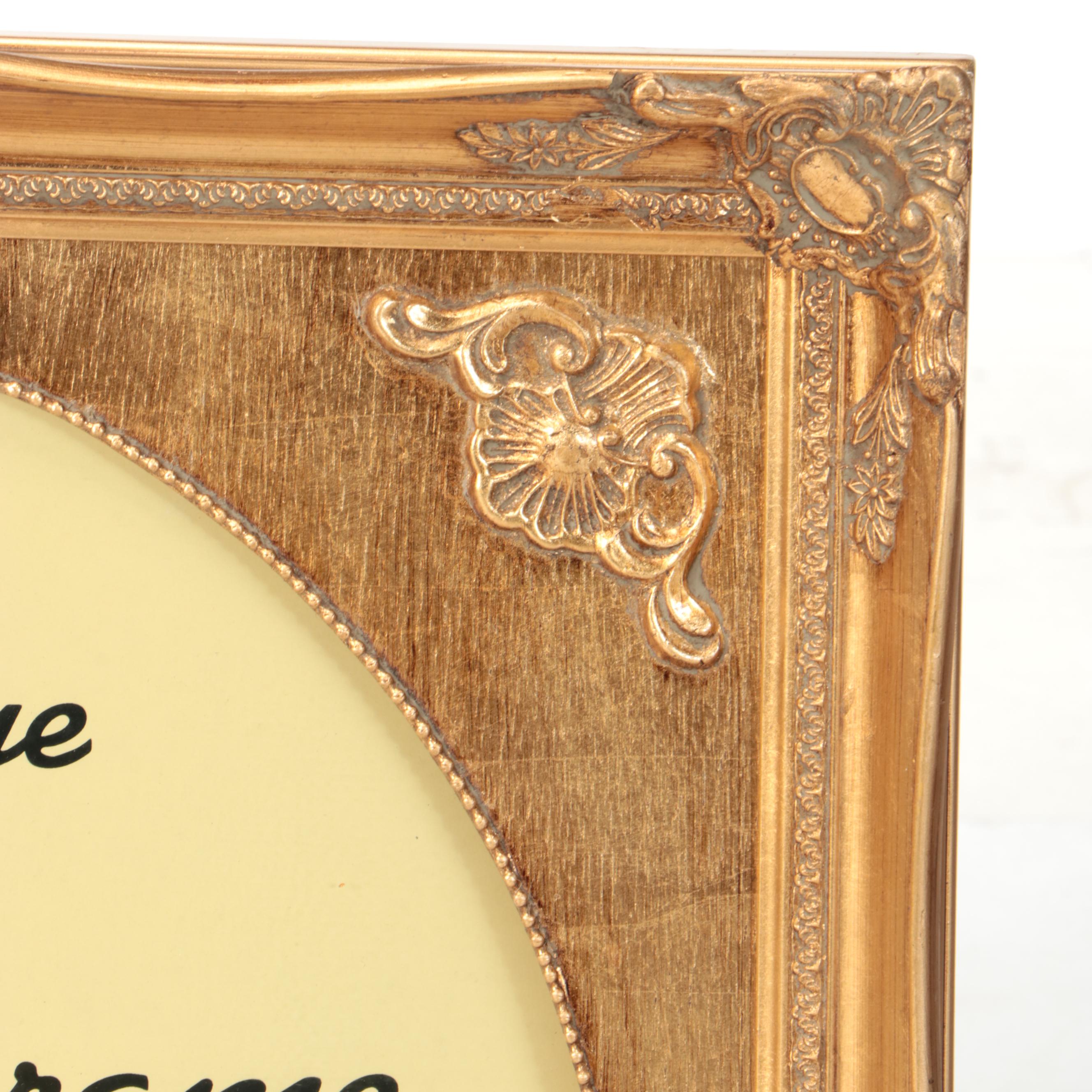 Baroque Style Gold Gilt Wood Frame