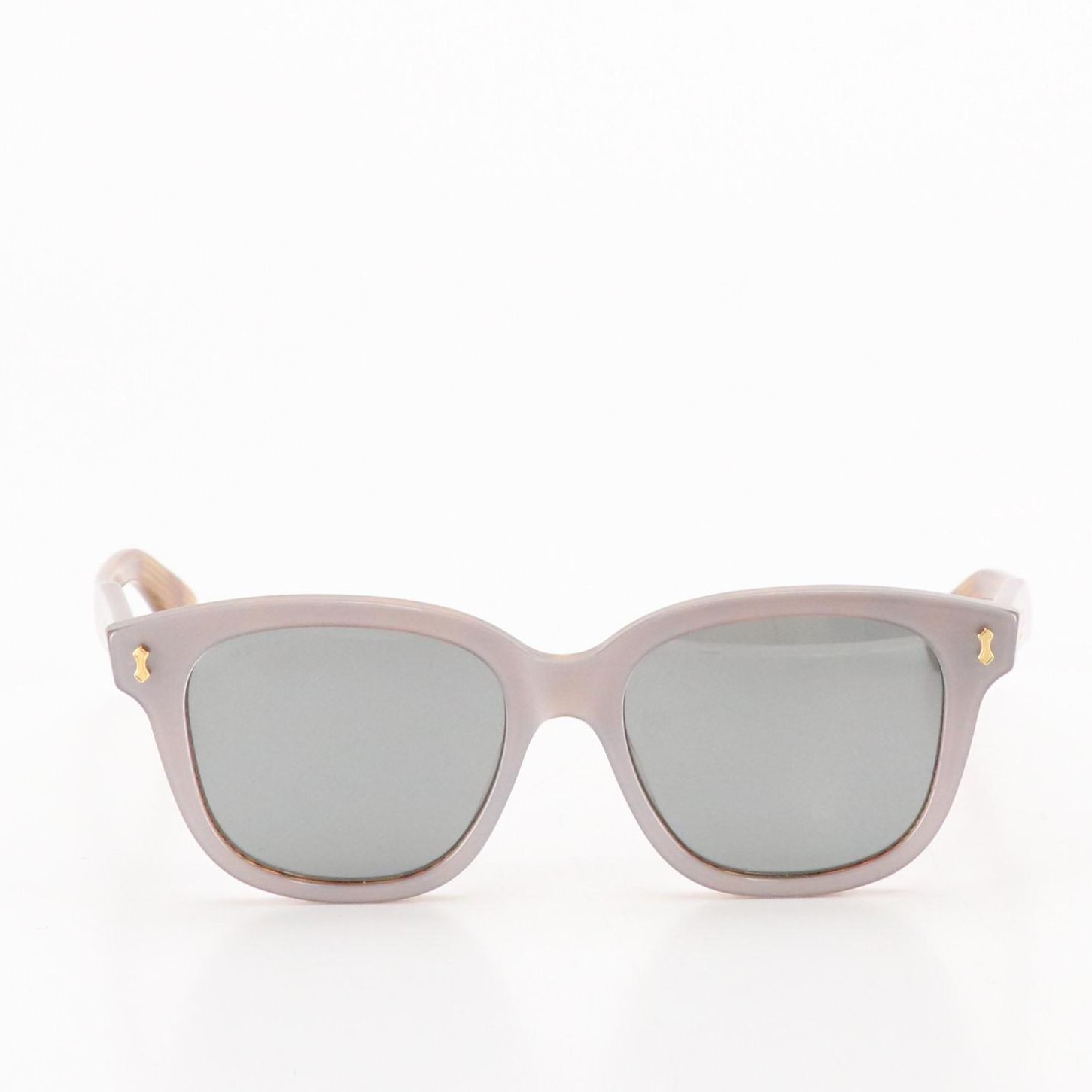 Gucci GG1264S Silver and Brown Havana Square Sunglasses with Case