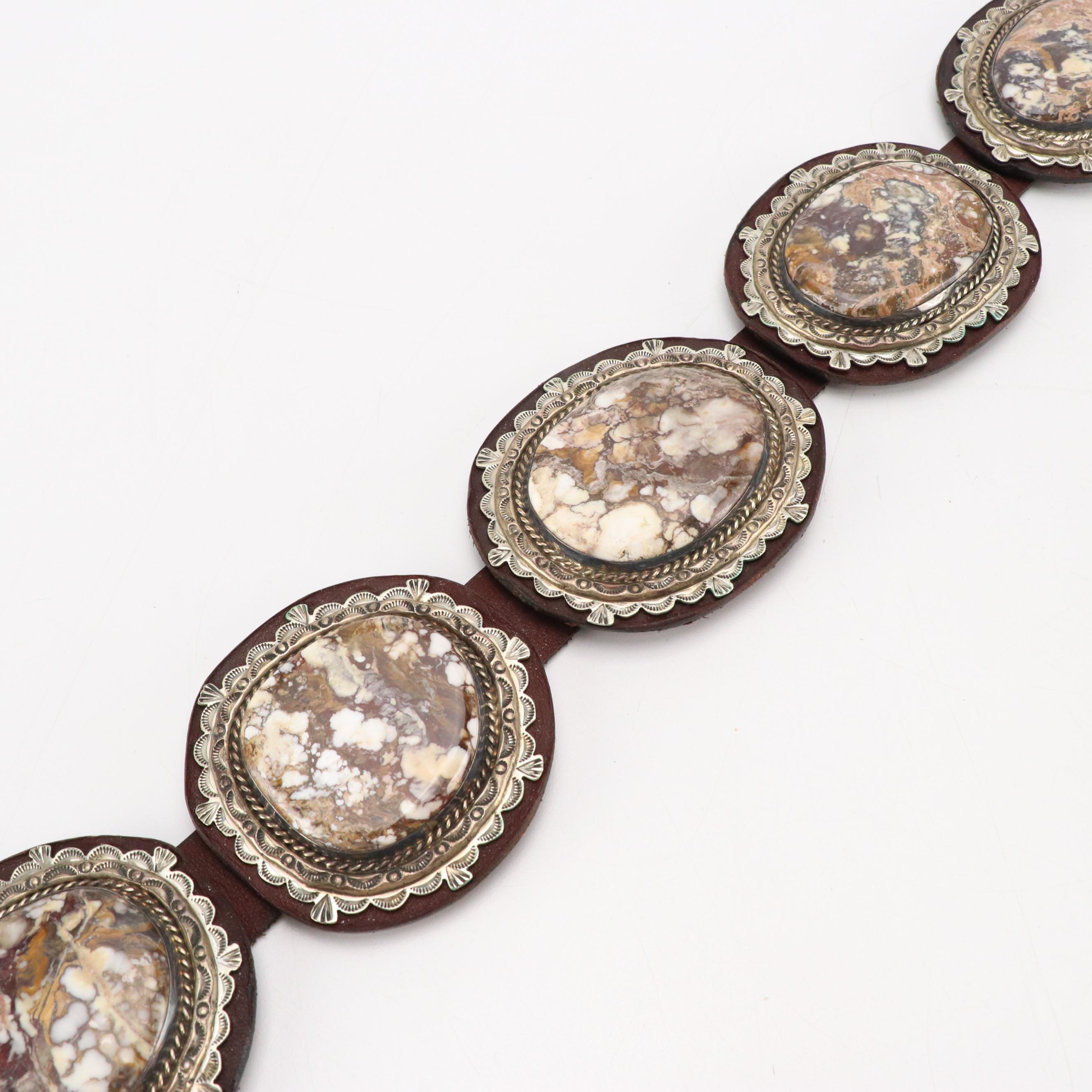 Verna Blackgoat, Navajo Diné, Brecciated Jasper Concho Belt