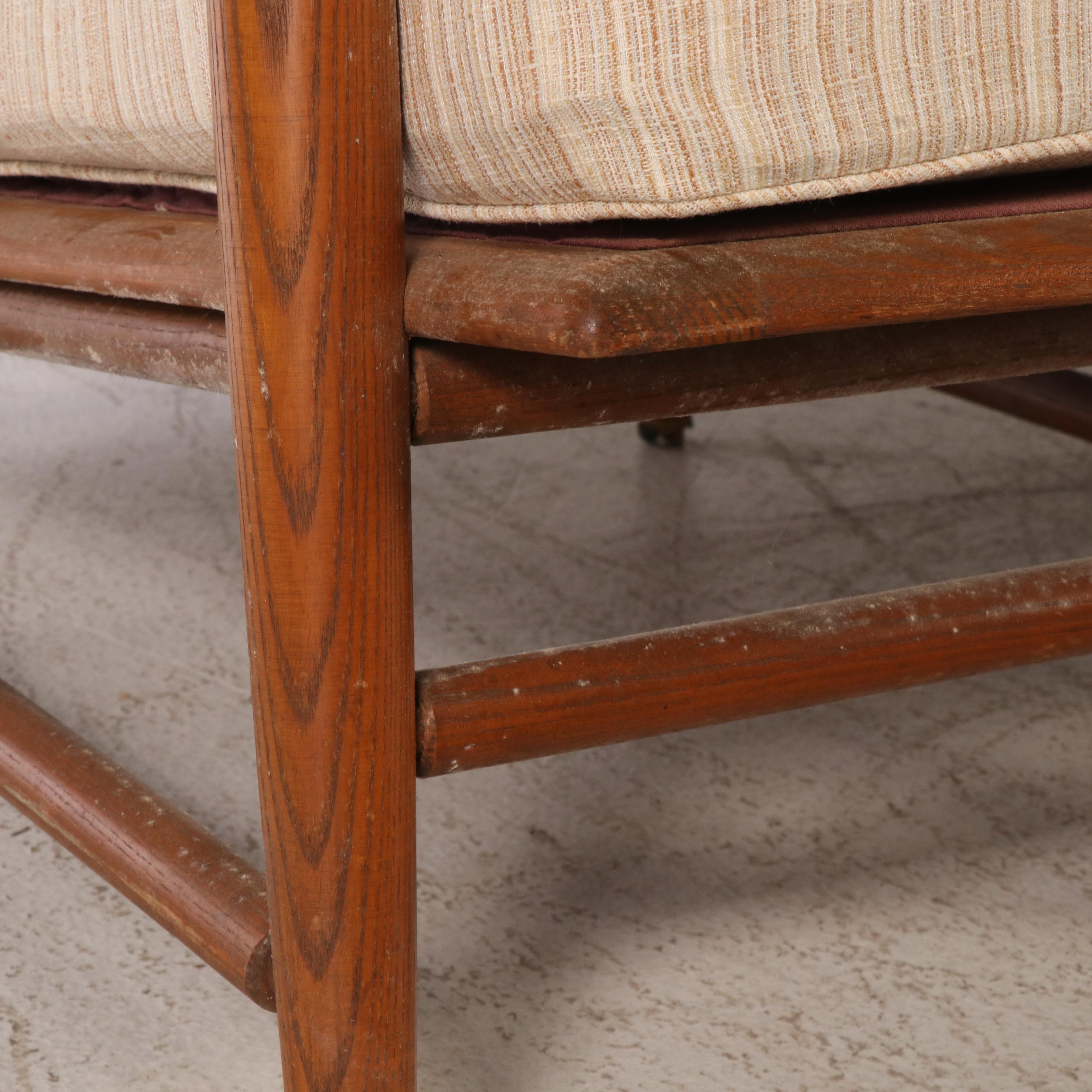 Mid Century Modern Oak Sectional Sofa