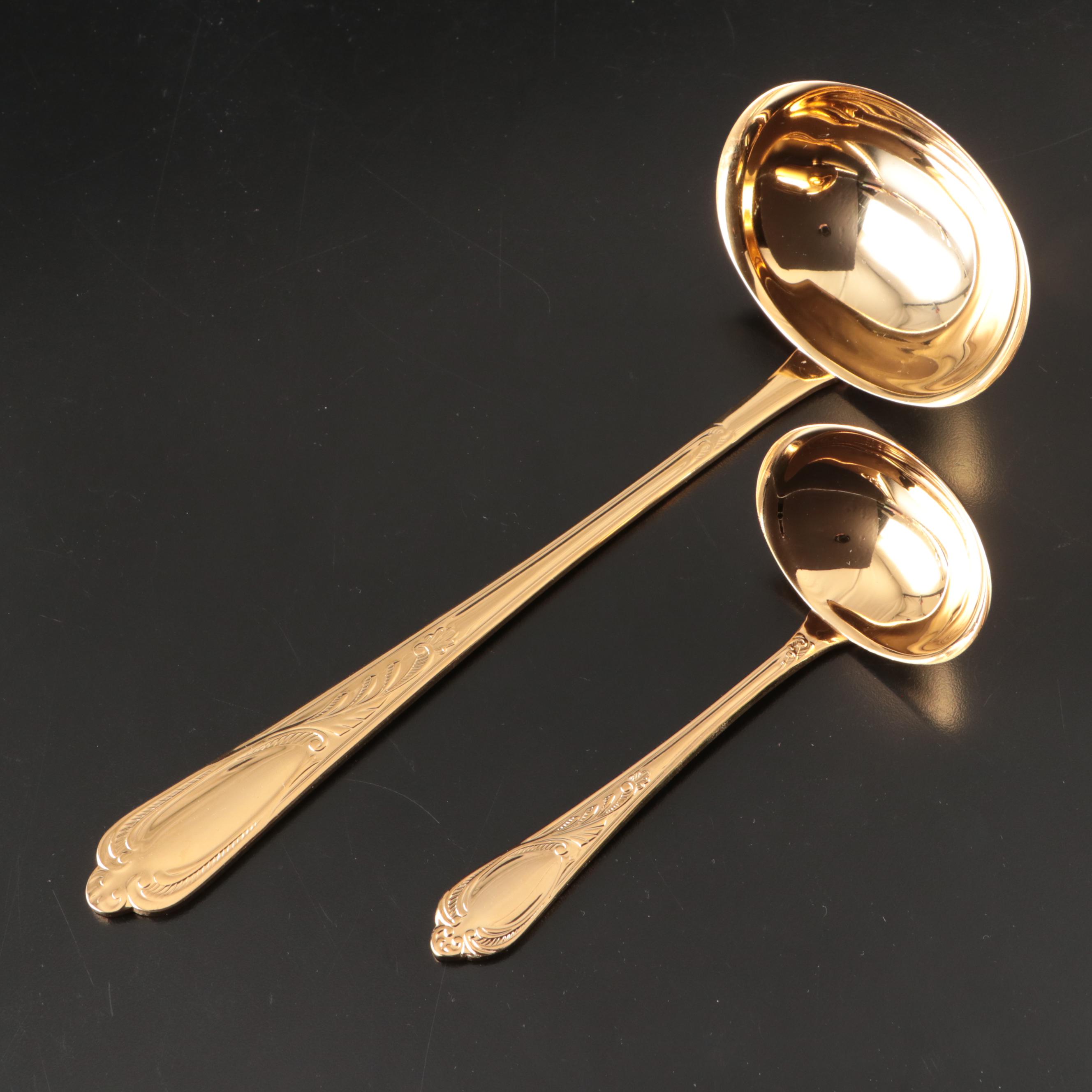 Solingen Bestecke "Wien" Gold Electroplate Flatware, Late 20th Century