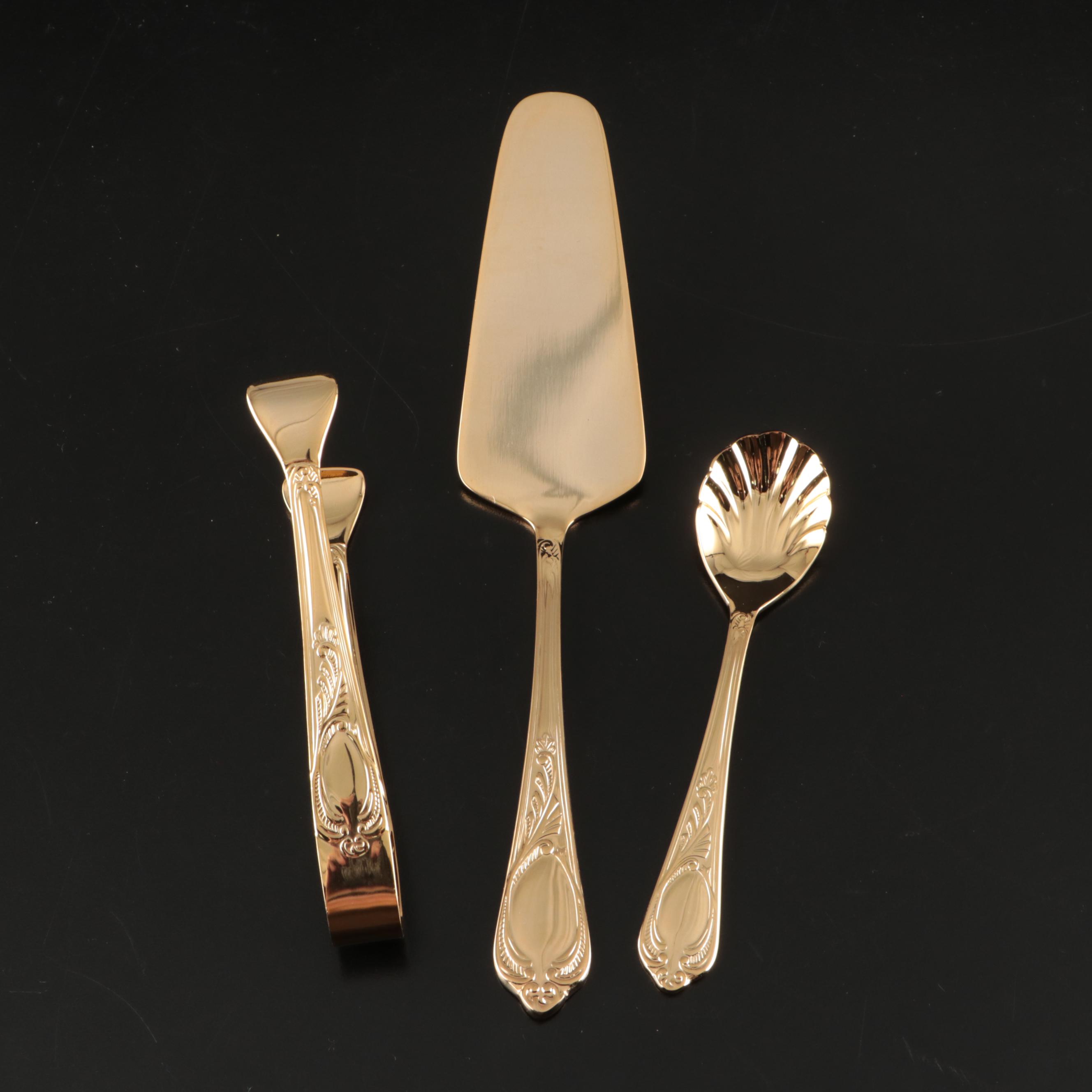 Solingen Bestecke "Wien" Gold Electroplate Flatware, Late 20th Century
