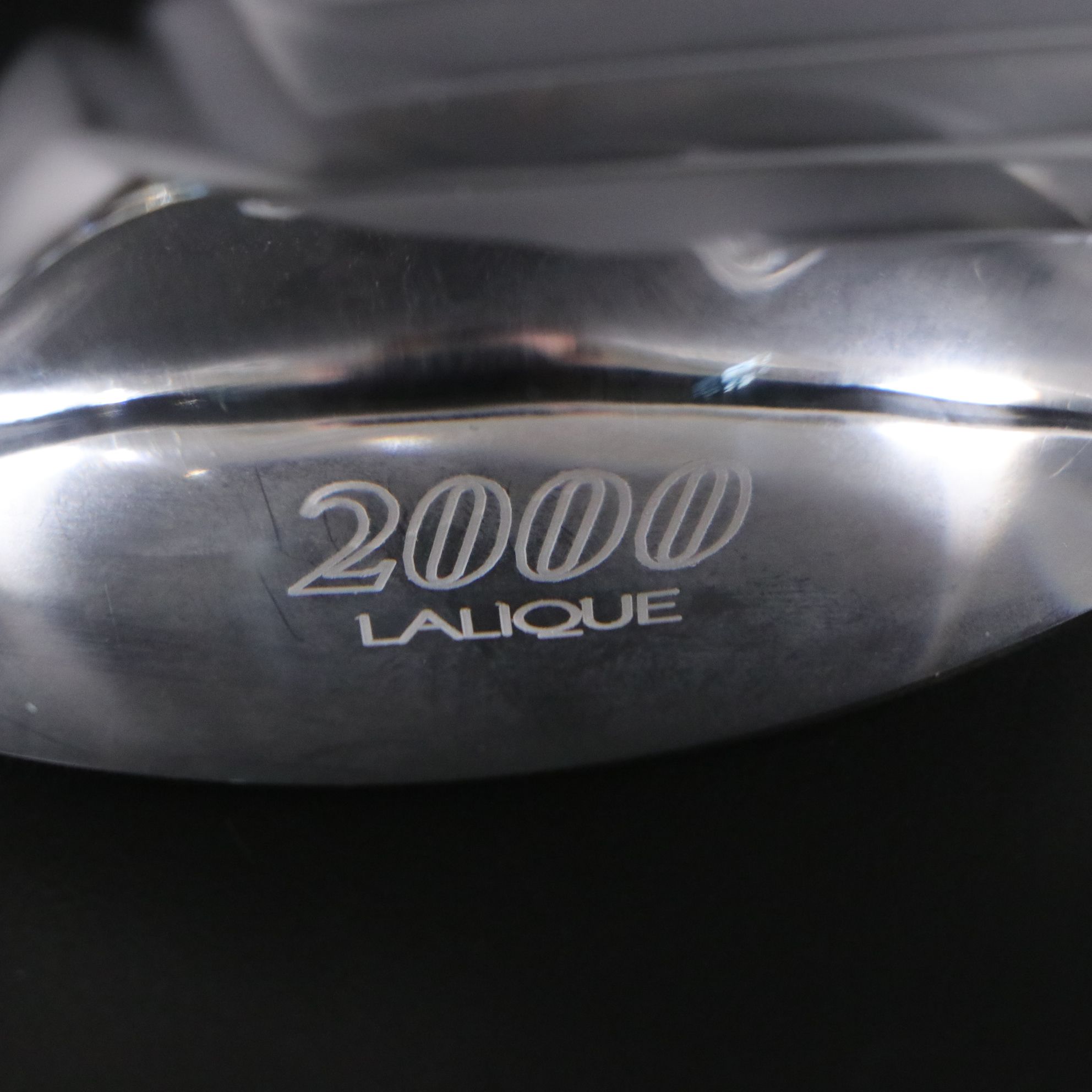 Lalique Millennium Edition Crystal Paperweight with Waterford Star Candle Holder