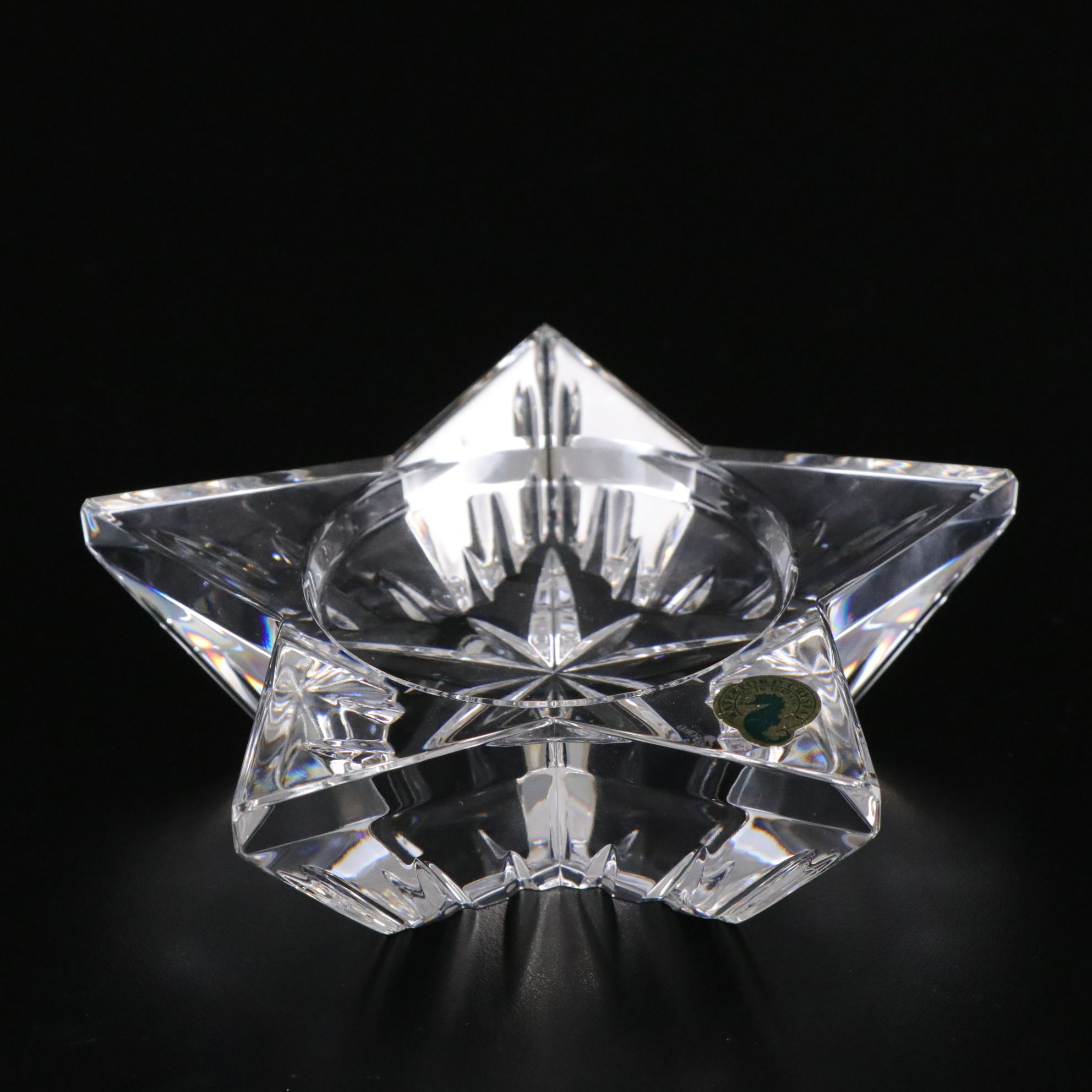 Lalique Millennium Edition Crystal Paperweight with Waterford Star Candle Holder