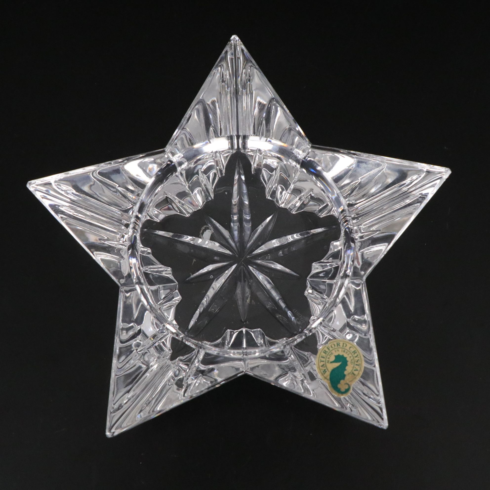 Lalique Millennium Edition Crystal Paperweight with Waterford Star Candle Holder