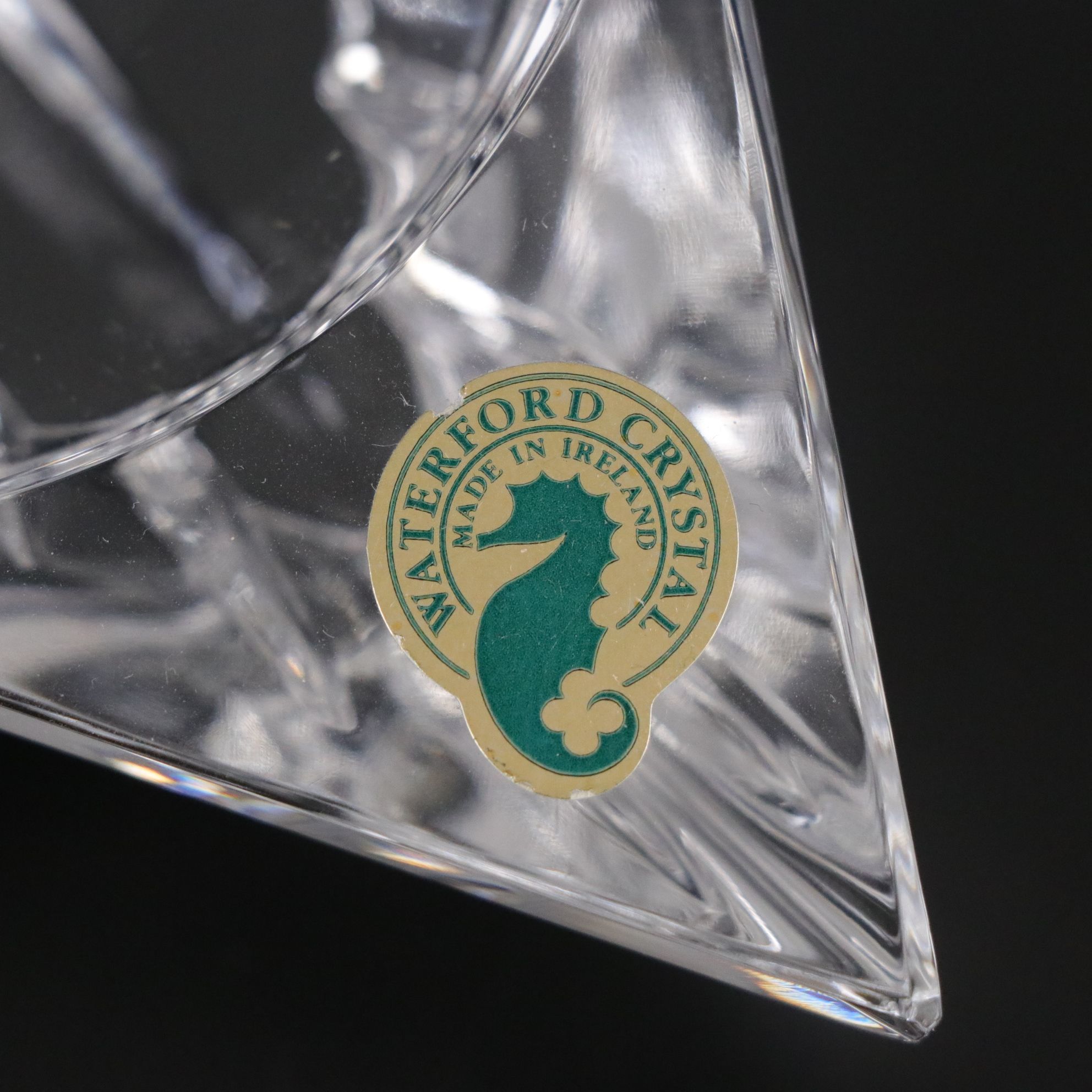 Lalique Millennium Edition Crystal Paperweight with Waterford Star Candle Holder