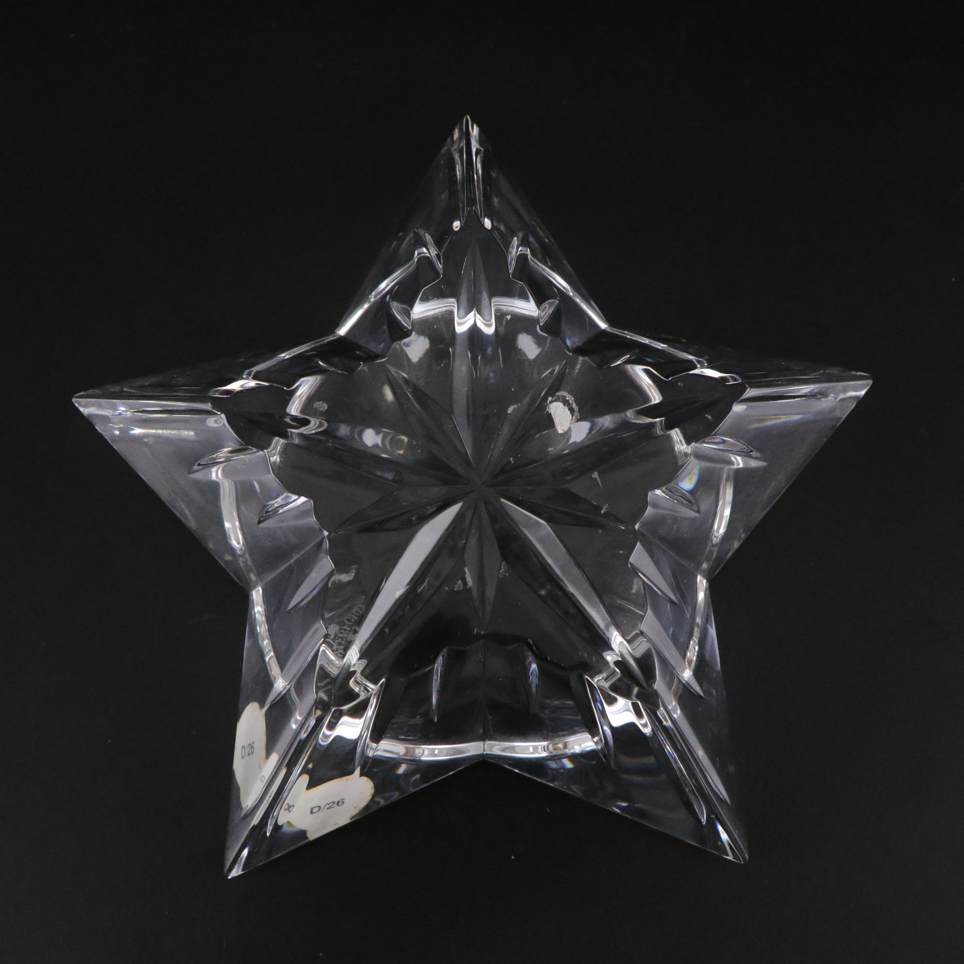 Lalique Millennium Edition Crystal Paperweight with Waterford Star Candle Holder