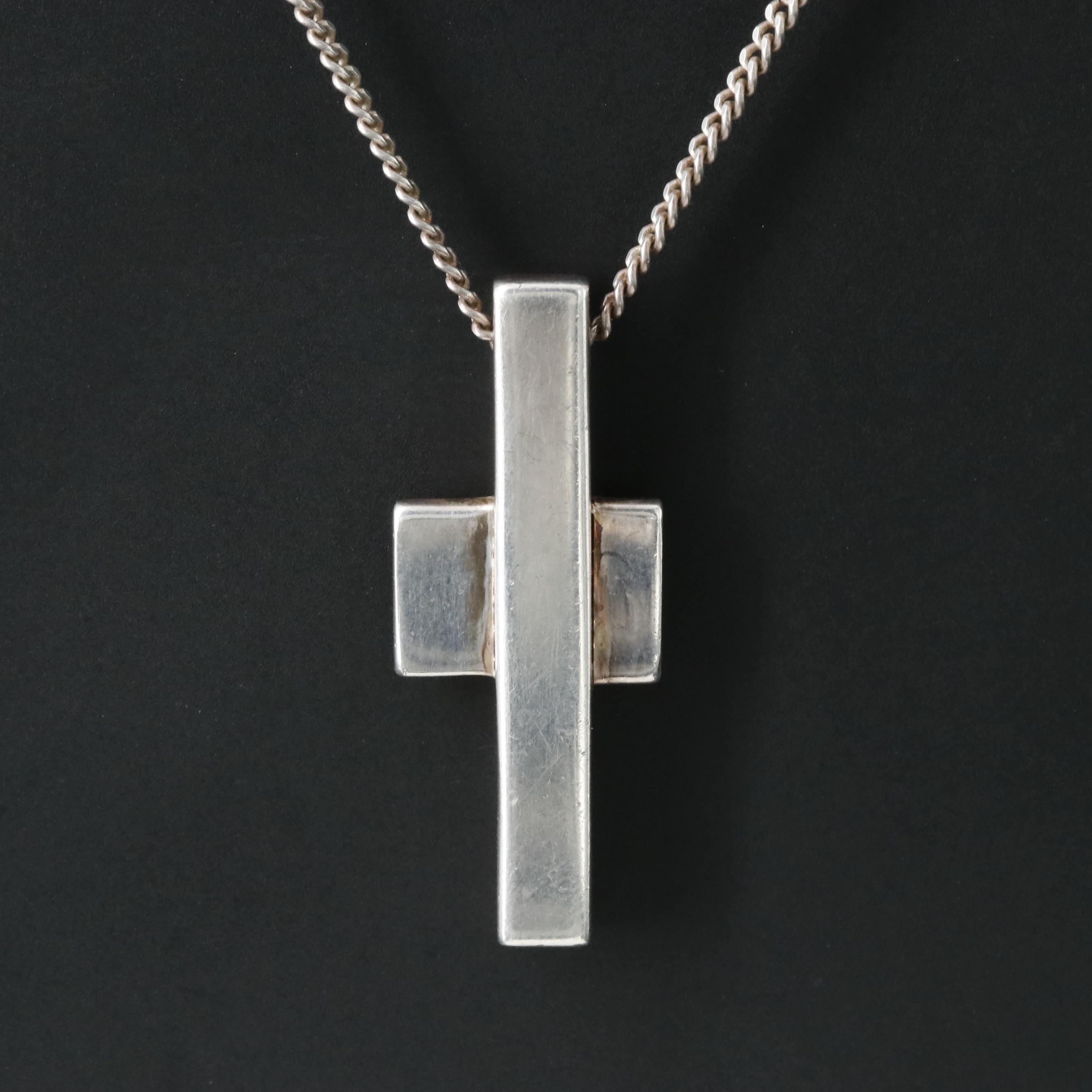 Gucci Sterling Cross Necklace