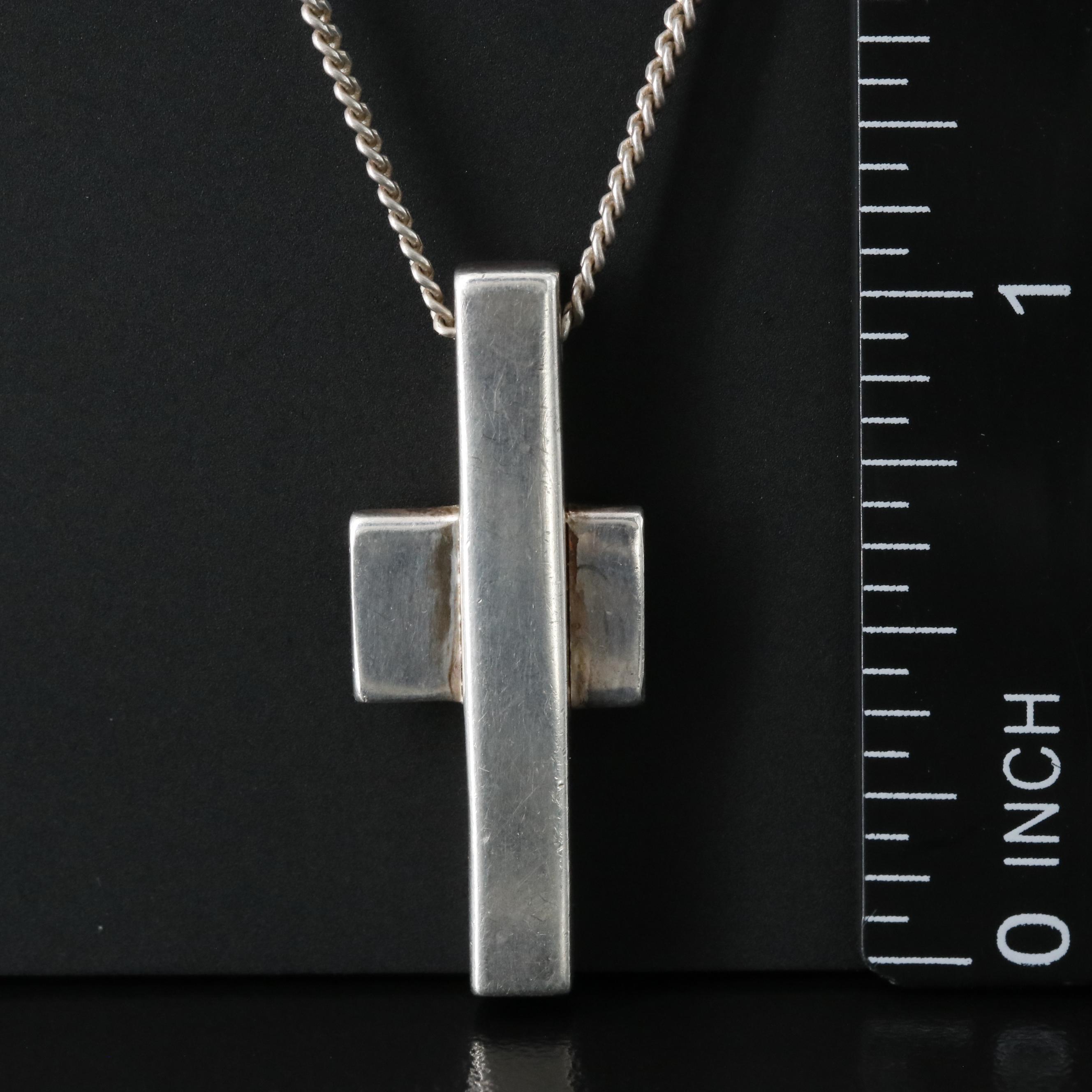 Gucci Sterling Cross Necklace