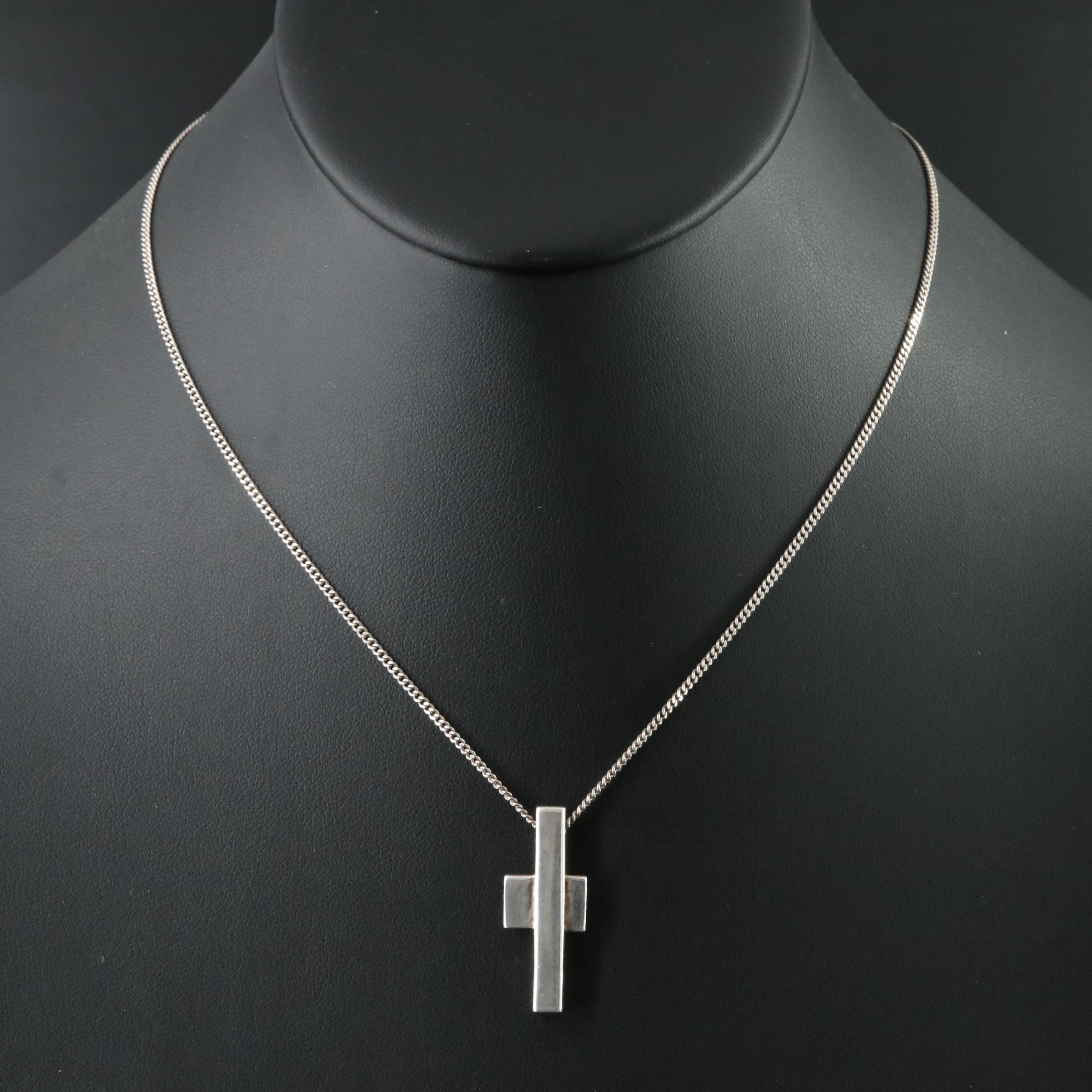 Gucci Sterling Cross Necklace