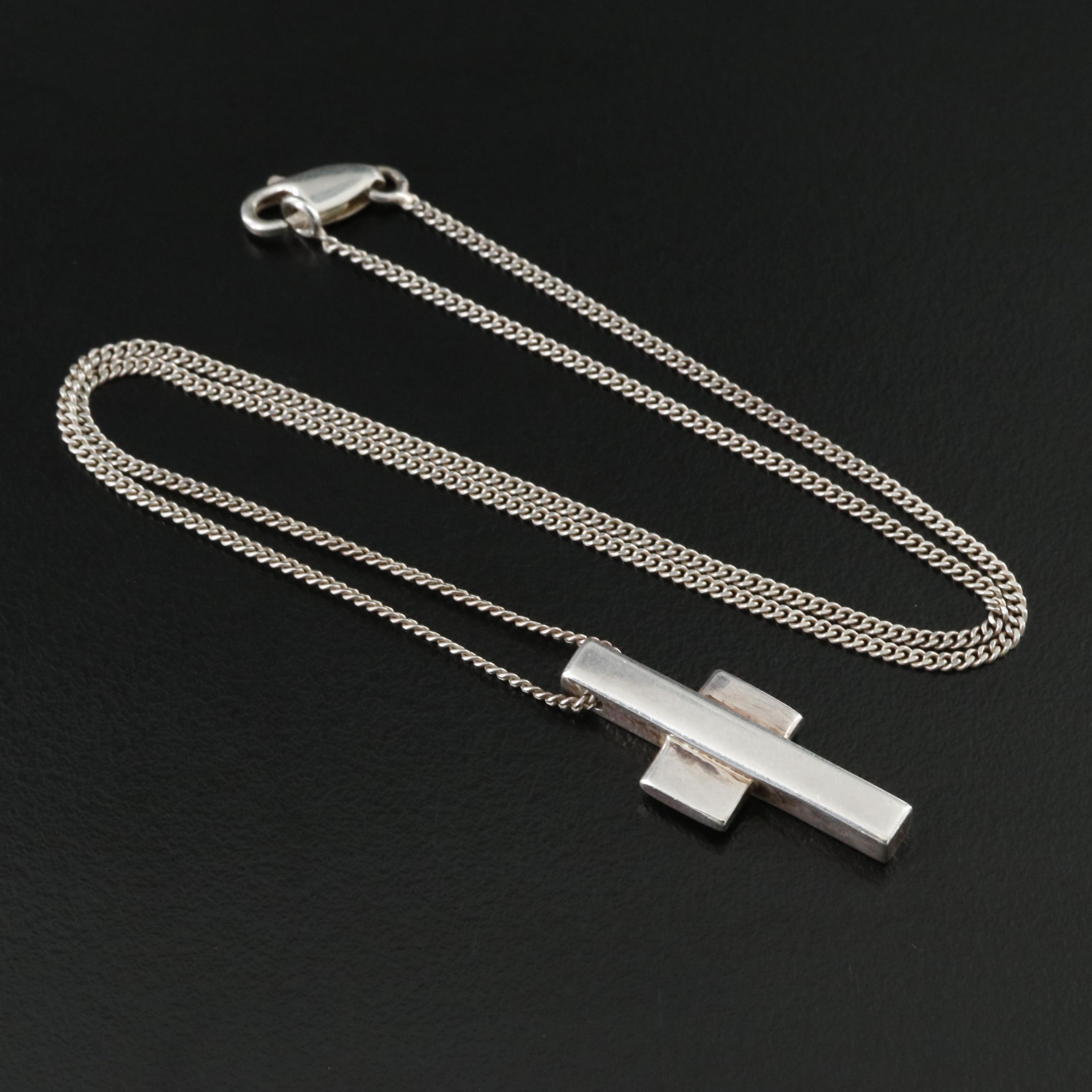 Gucci Sterling Cross Necklace