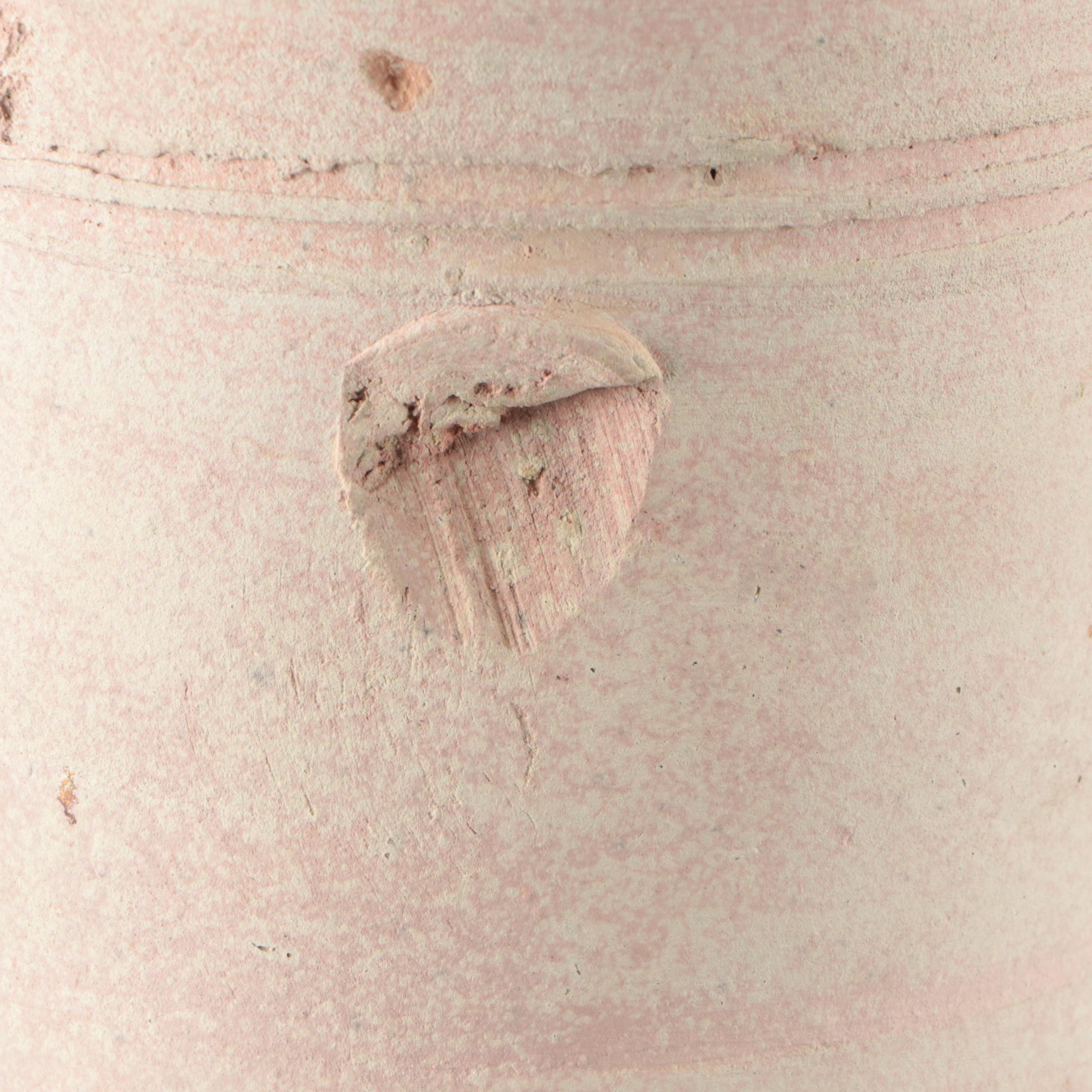 Hand Thrown Unglazed Ceramic Amphora Vase